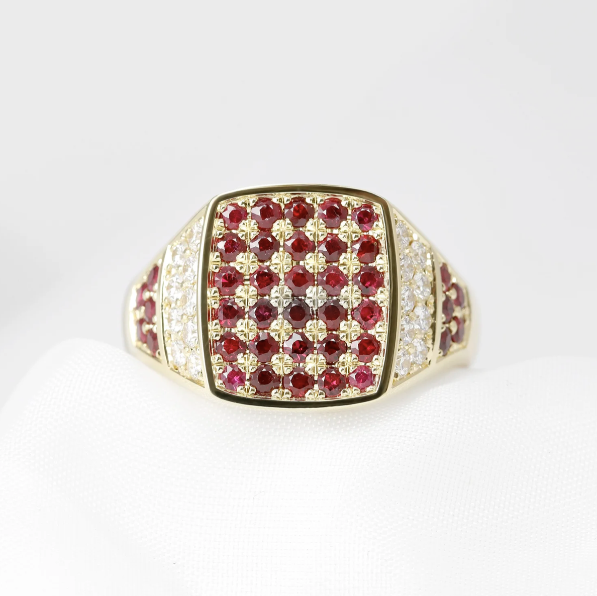  Bespoke Commission: Rubies & Diamonds in 18ct Yellow Gold 