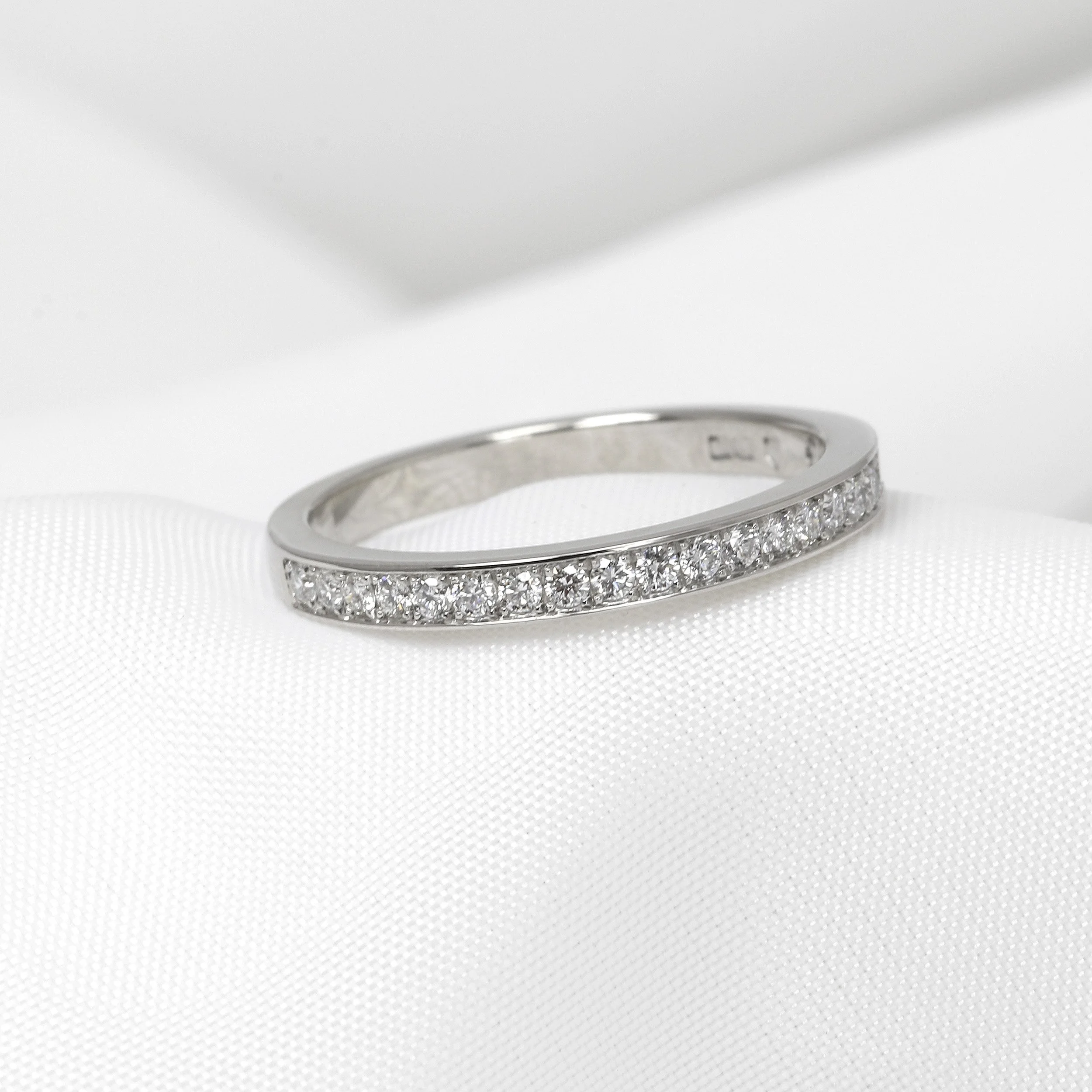 Diamond Half Eternity Ring in Platinum