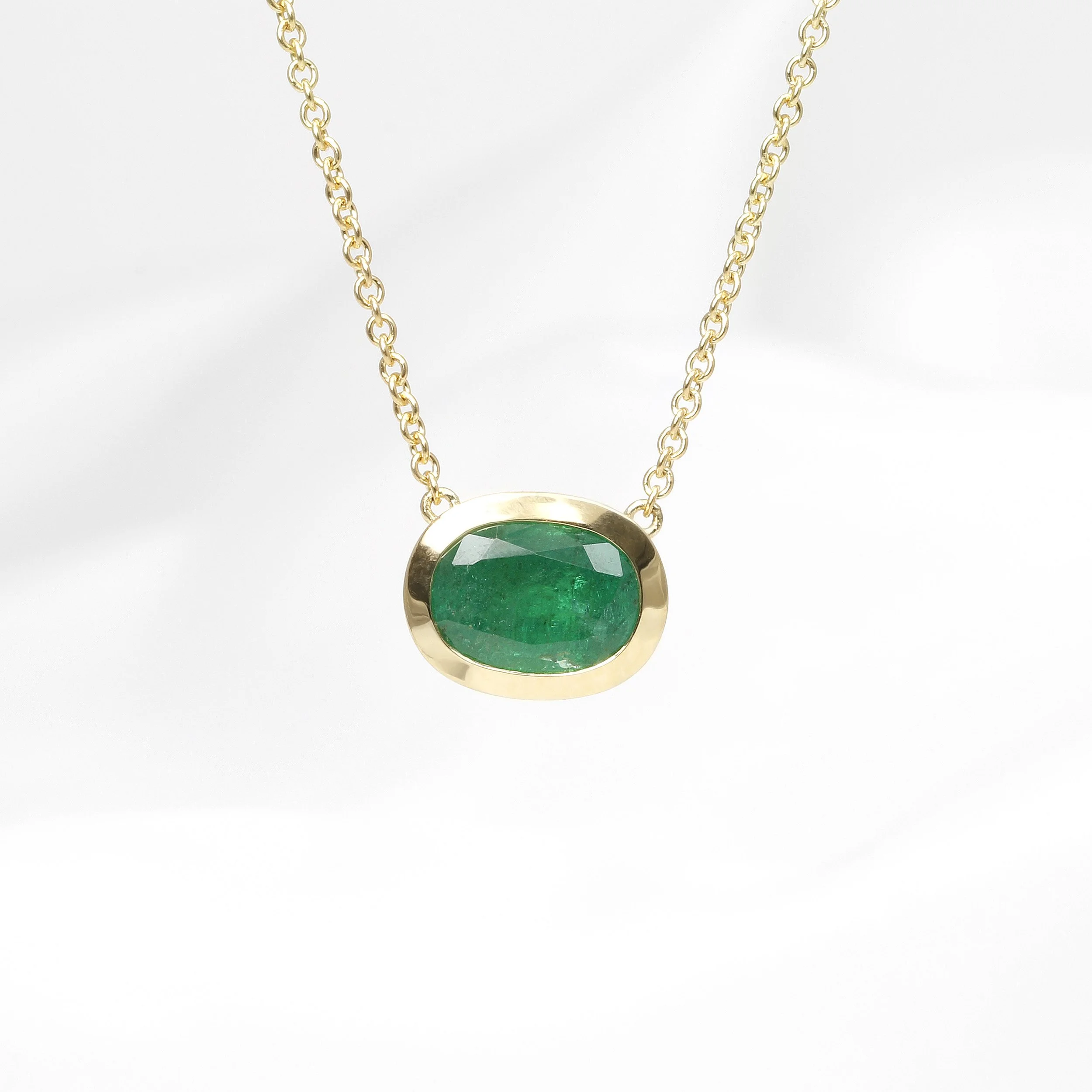  Emerald Pendant in 9ct Yellow Gold £1,995.00 