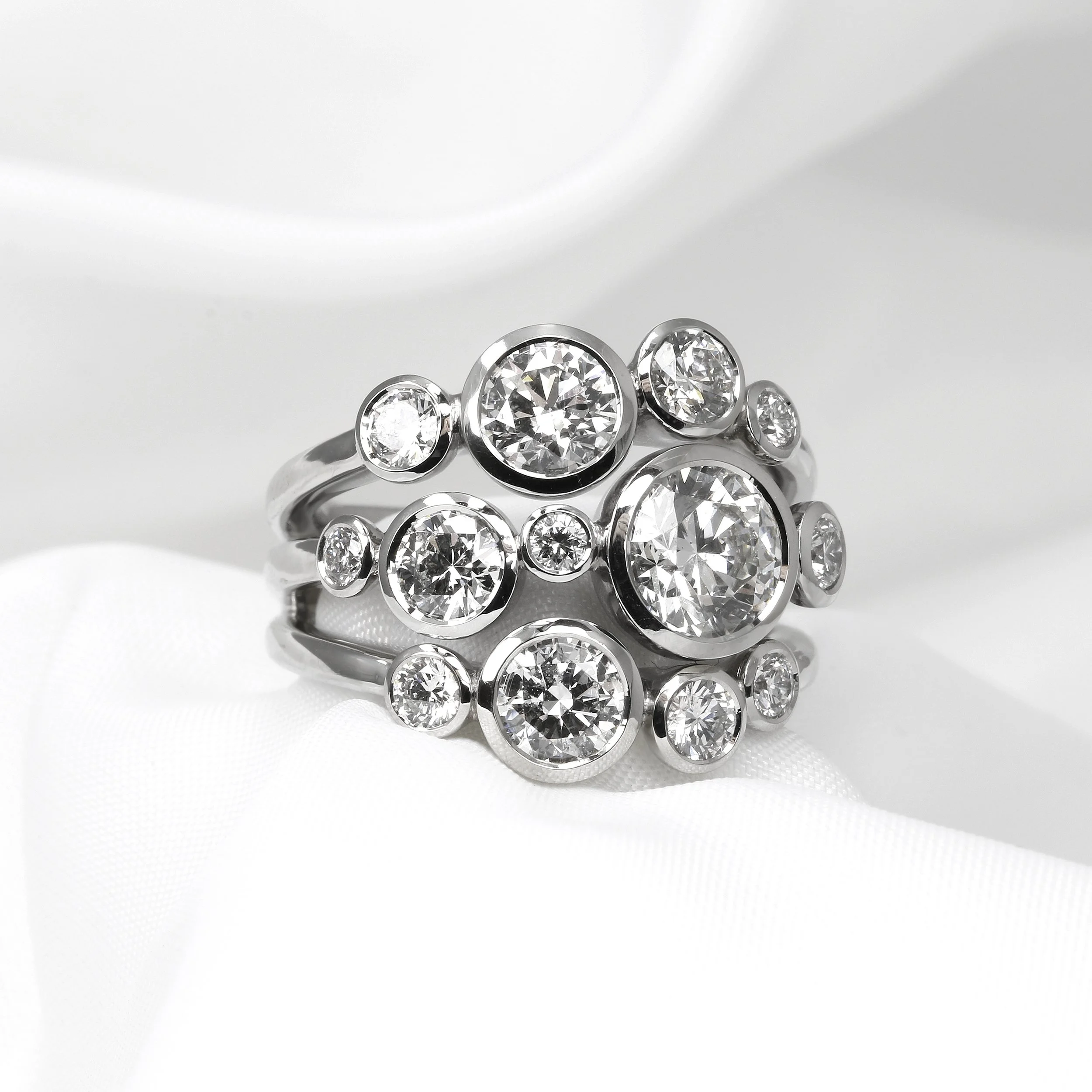  Diamond Multi-Band Ring in Platinum £14,995.00 