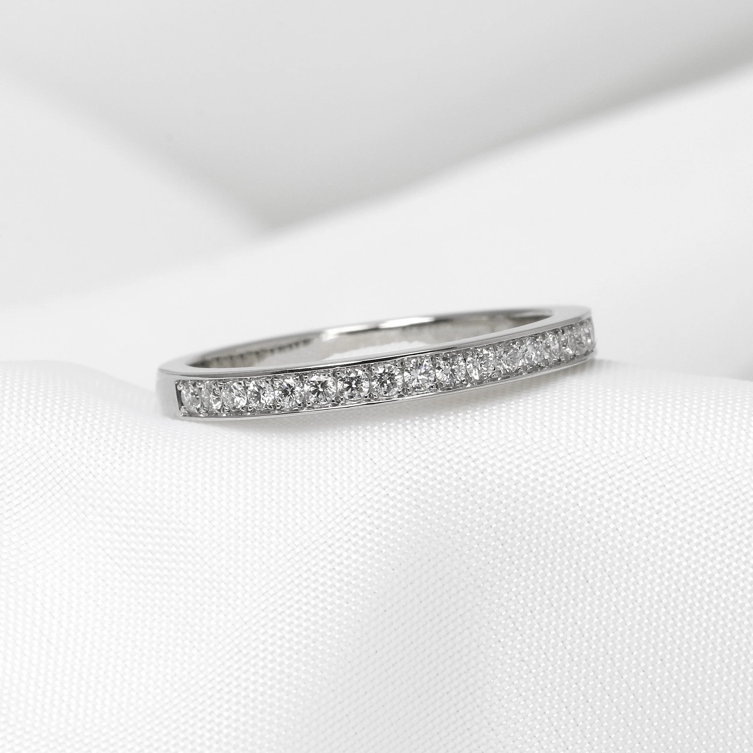 Diamond Half Eternity Ring in Platinum