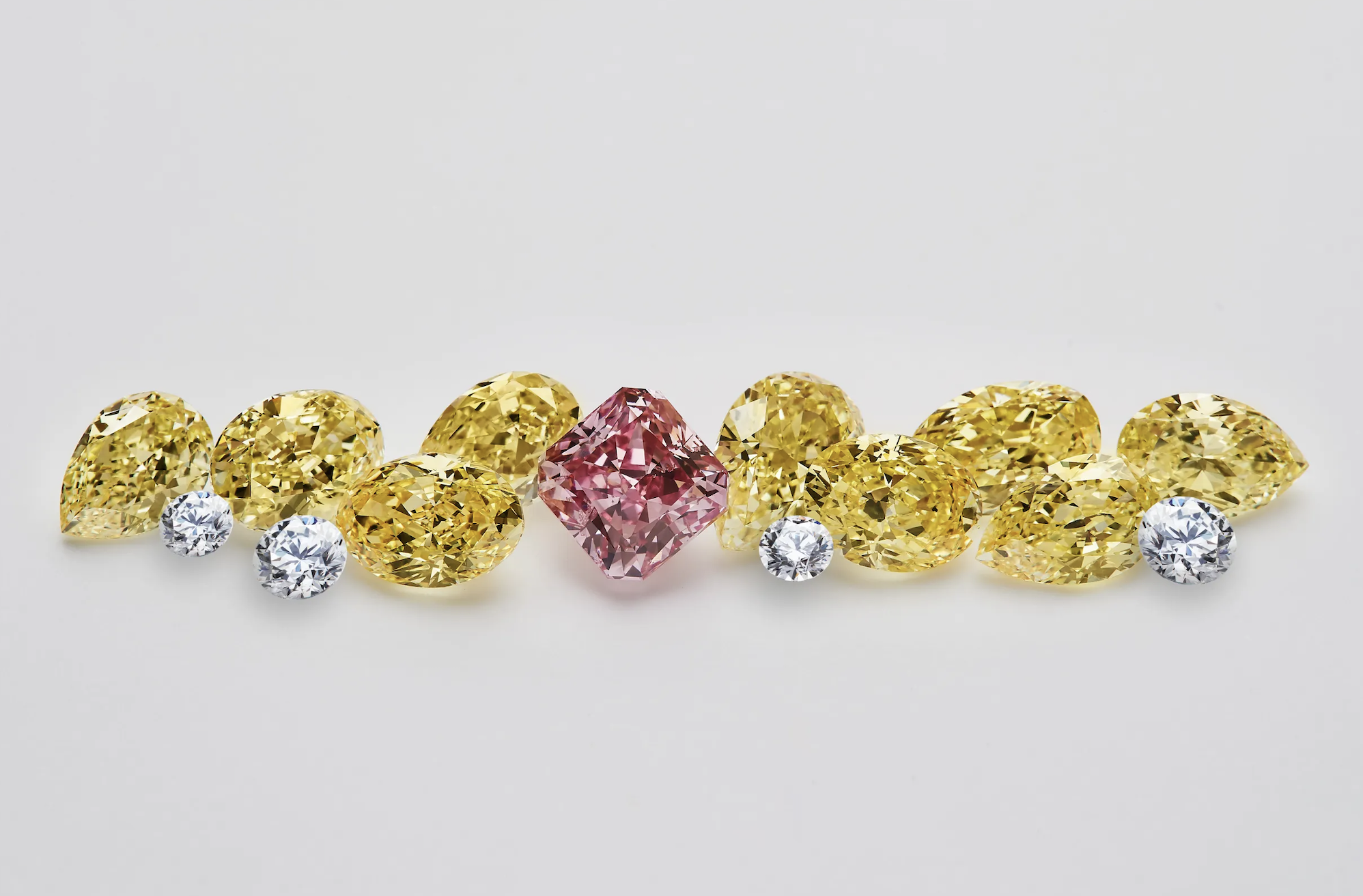   Mix of Burgundy diamonds photo courtesy of Burgundy Diamond Mine   