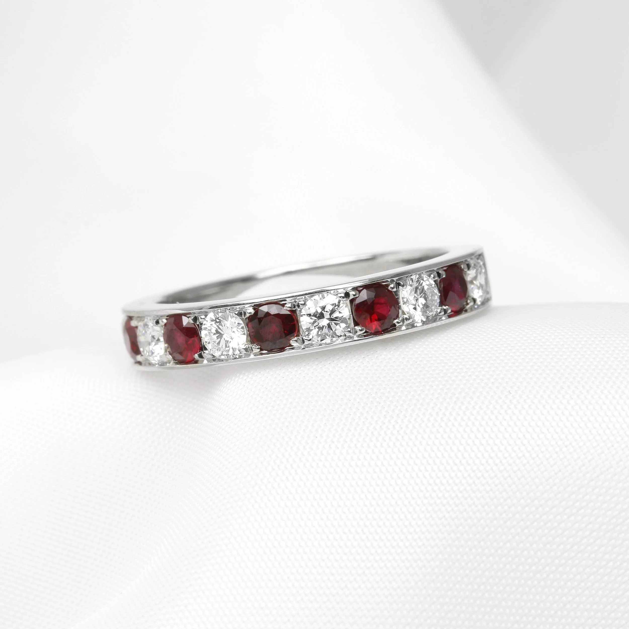  Ruby and Diamond Eternity Ring in Platinum £2,150.00 