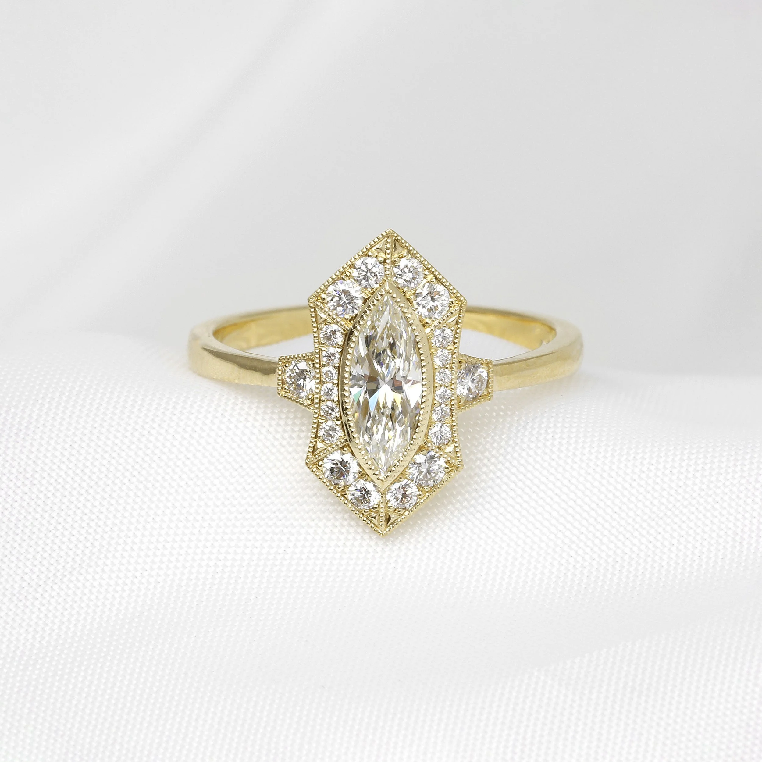  Marquise Diamond Cluster Ring in 18ct Yellow Gold £2,850.00 