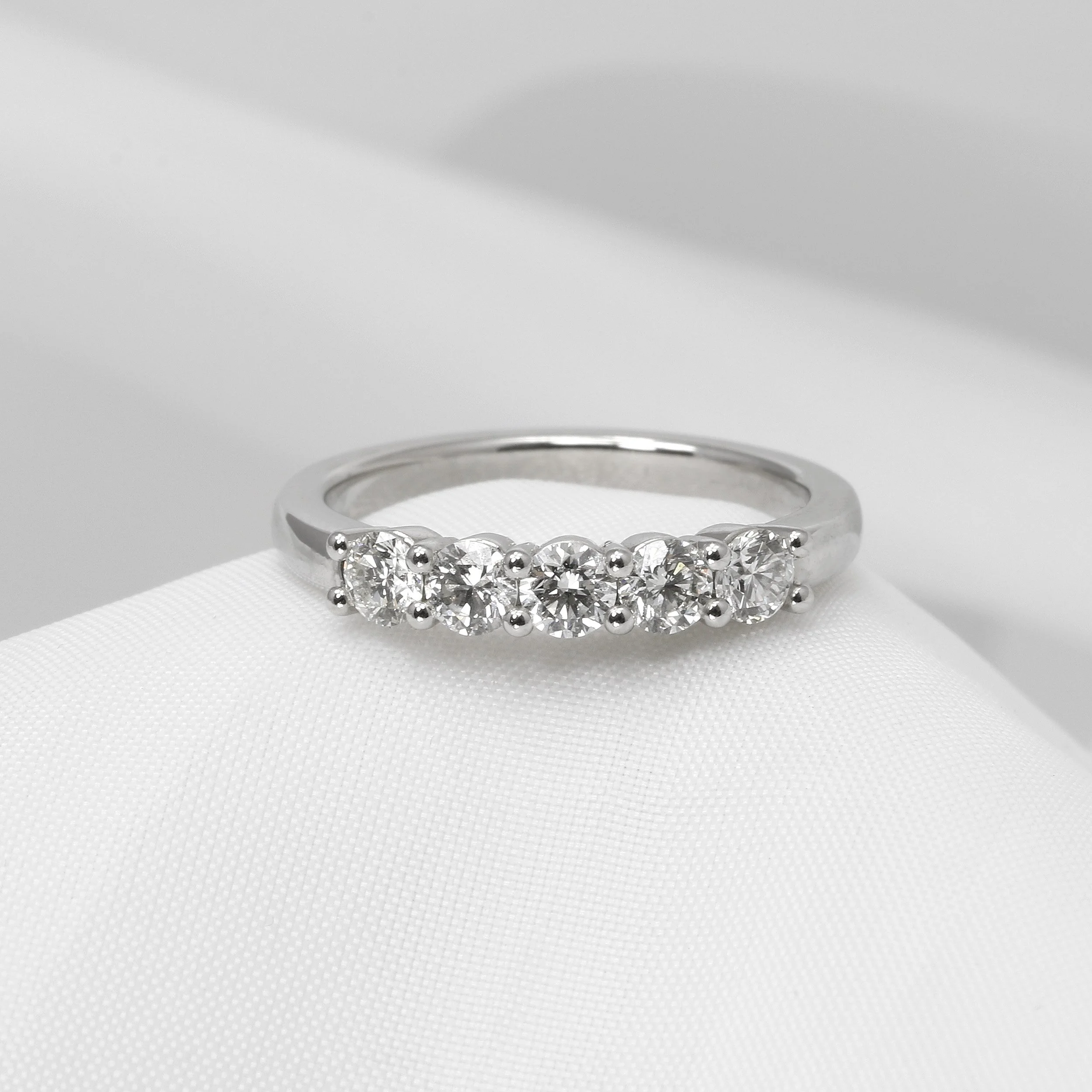 Diamond Five Stone Ring in Platinum
