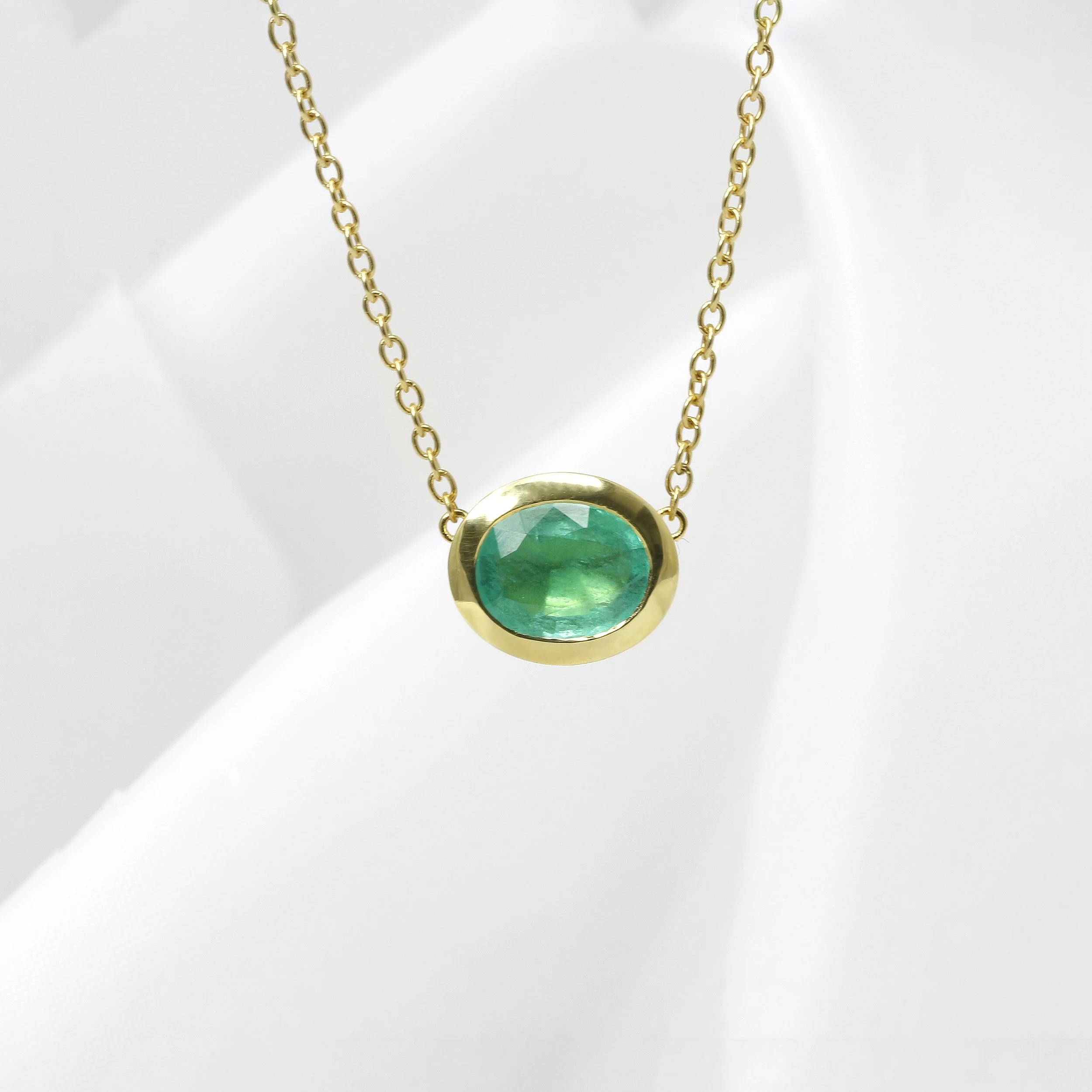  Emerald Necklace in 9ct Yellow Gold £995.00 