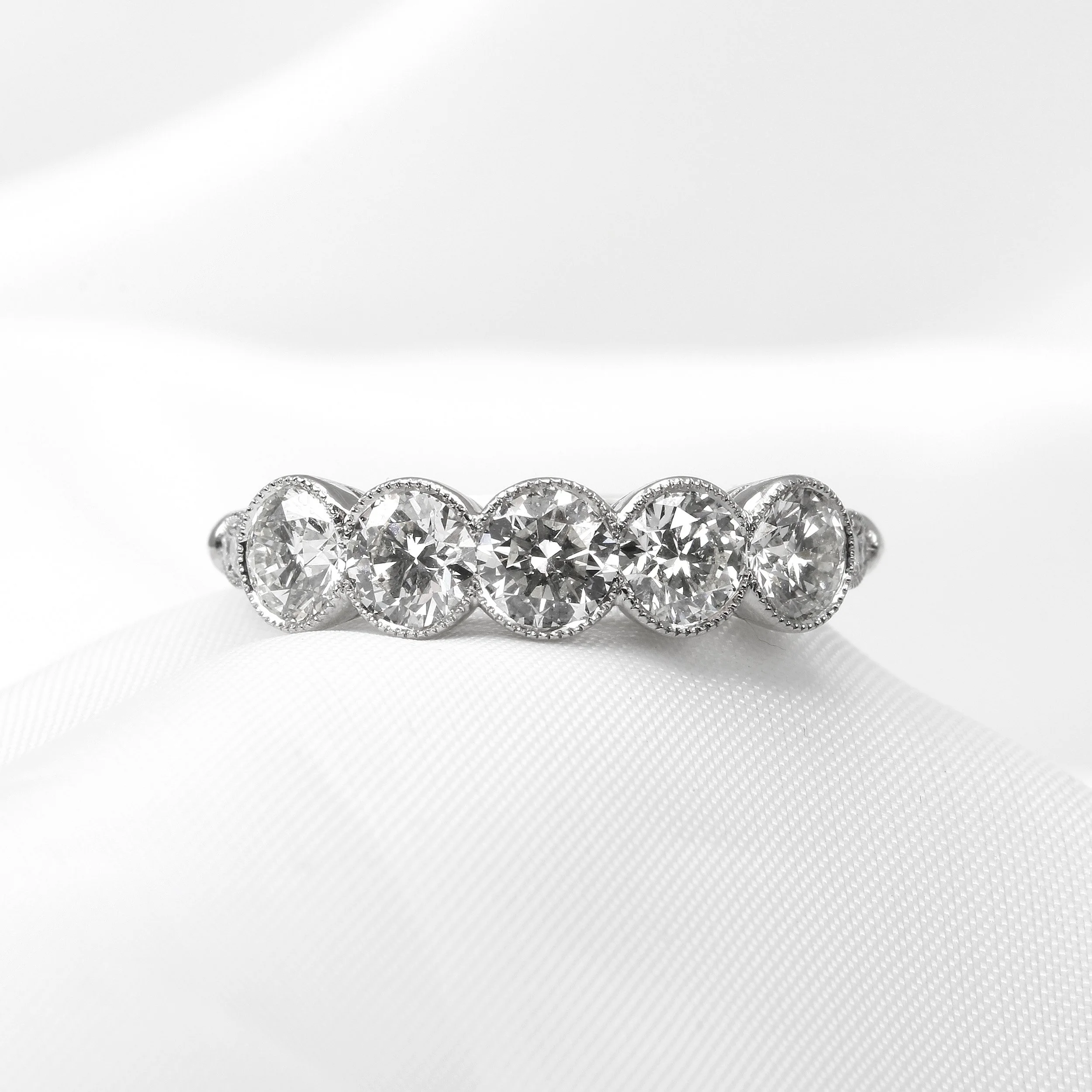 Diamond Five Stone Ring in Platinum
