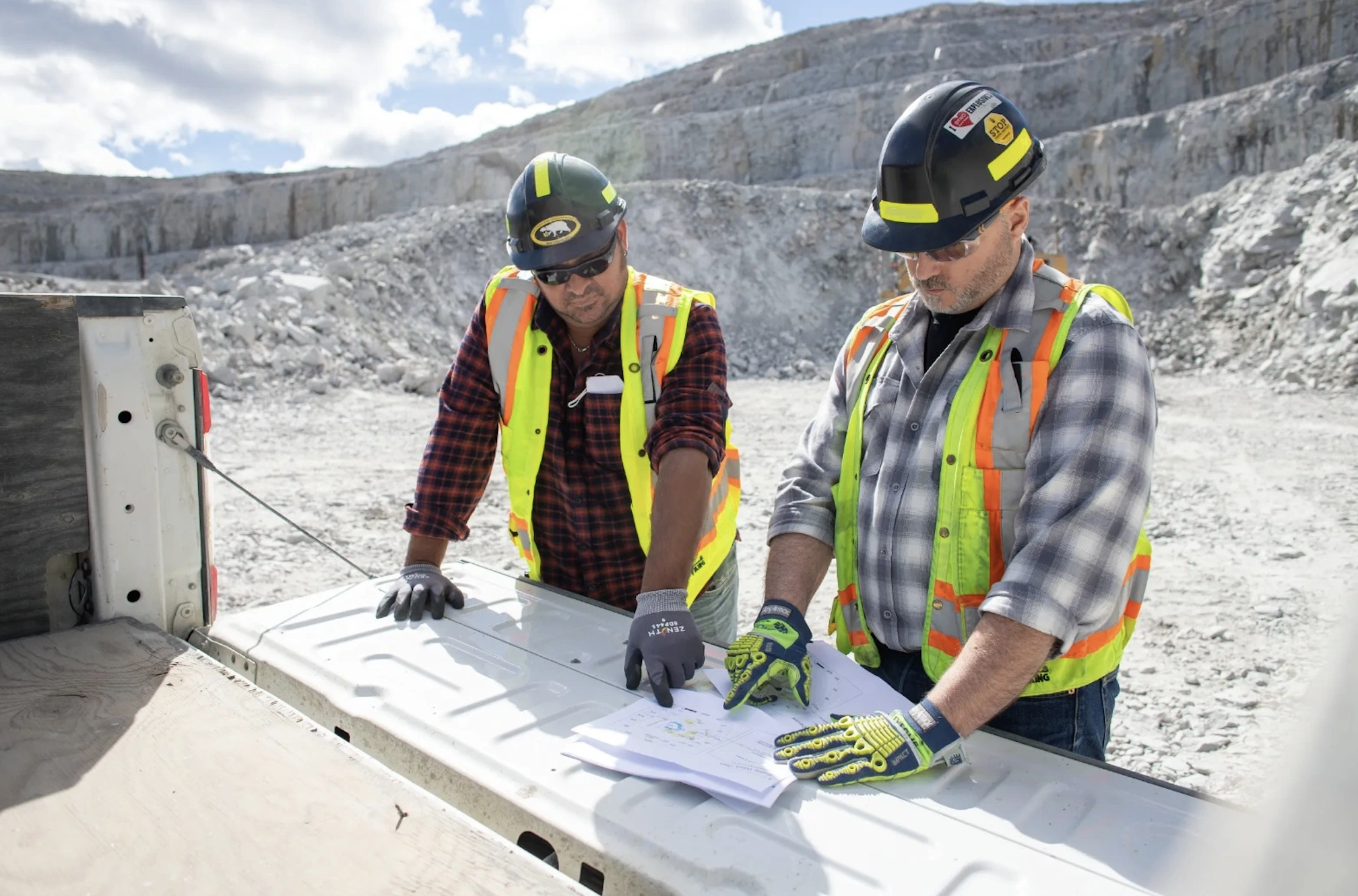   Surface mining at Ekati mine photo courtesy of Burgundy Diamond Mines   