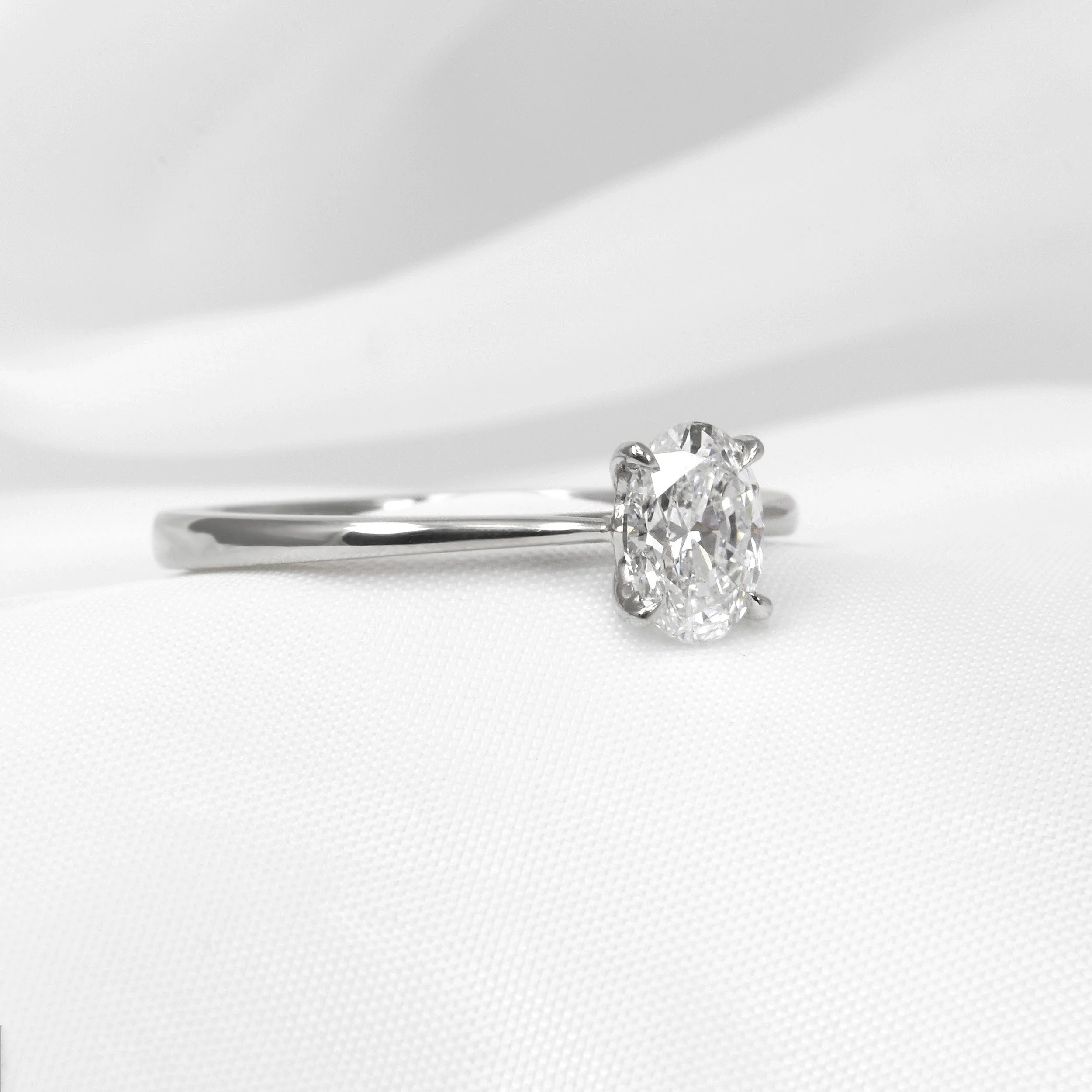 0.70ct Oval Solitaire Ring in Platinum