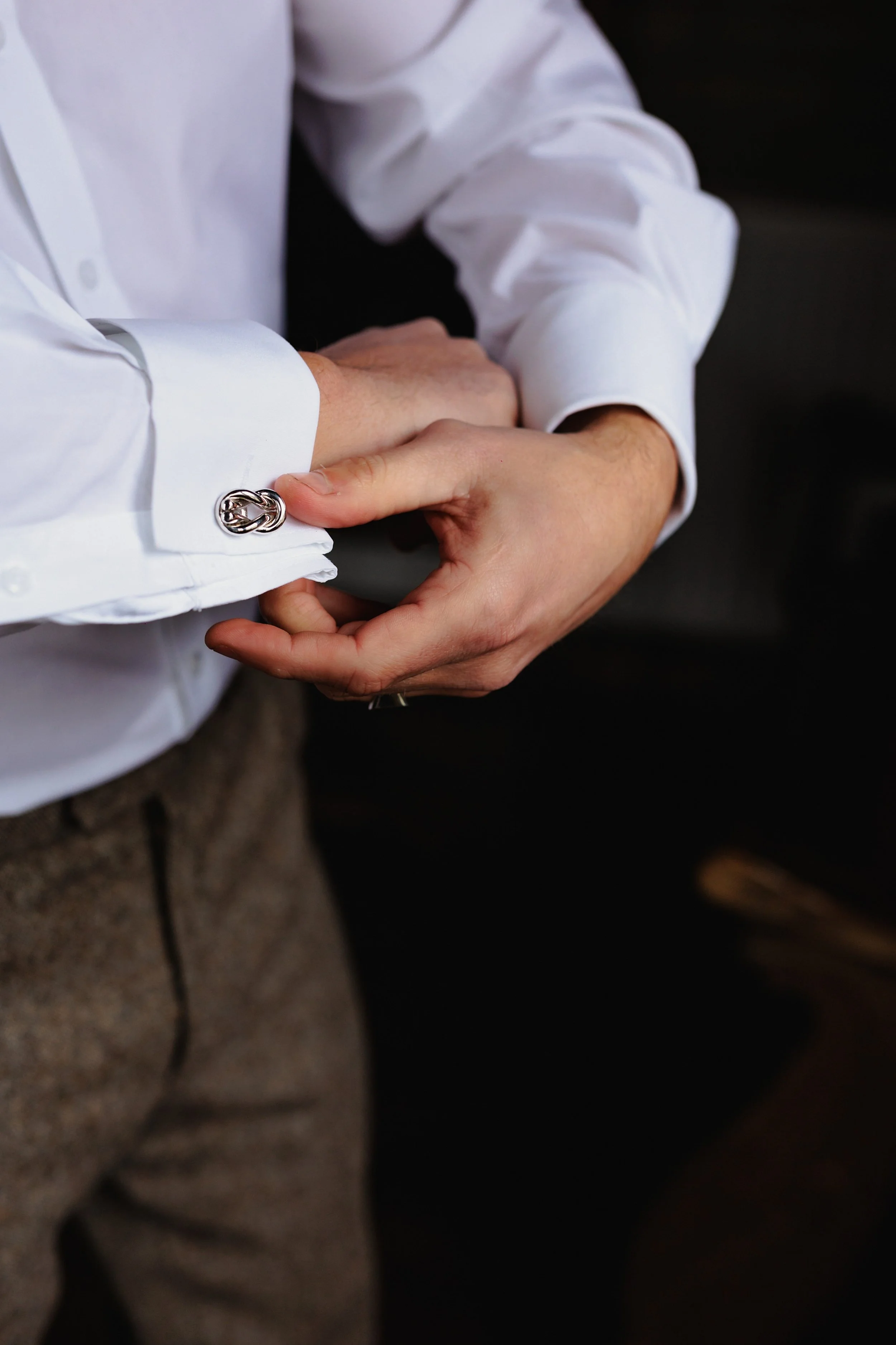  Gent’s Knot Cufflinks in Silver  