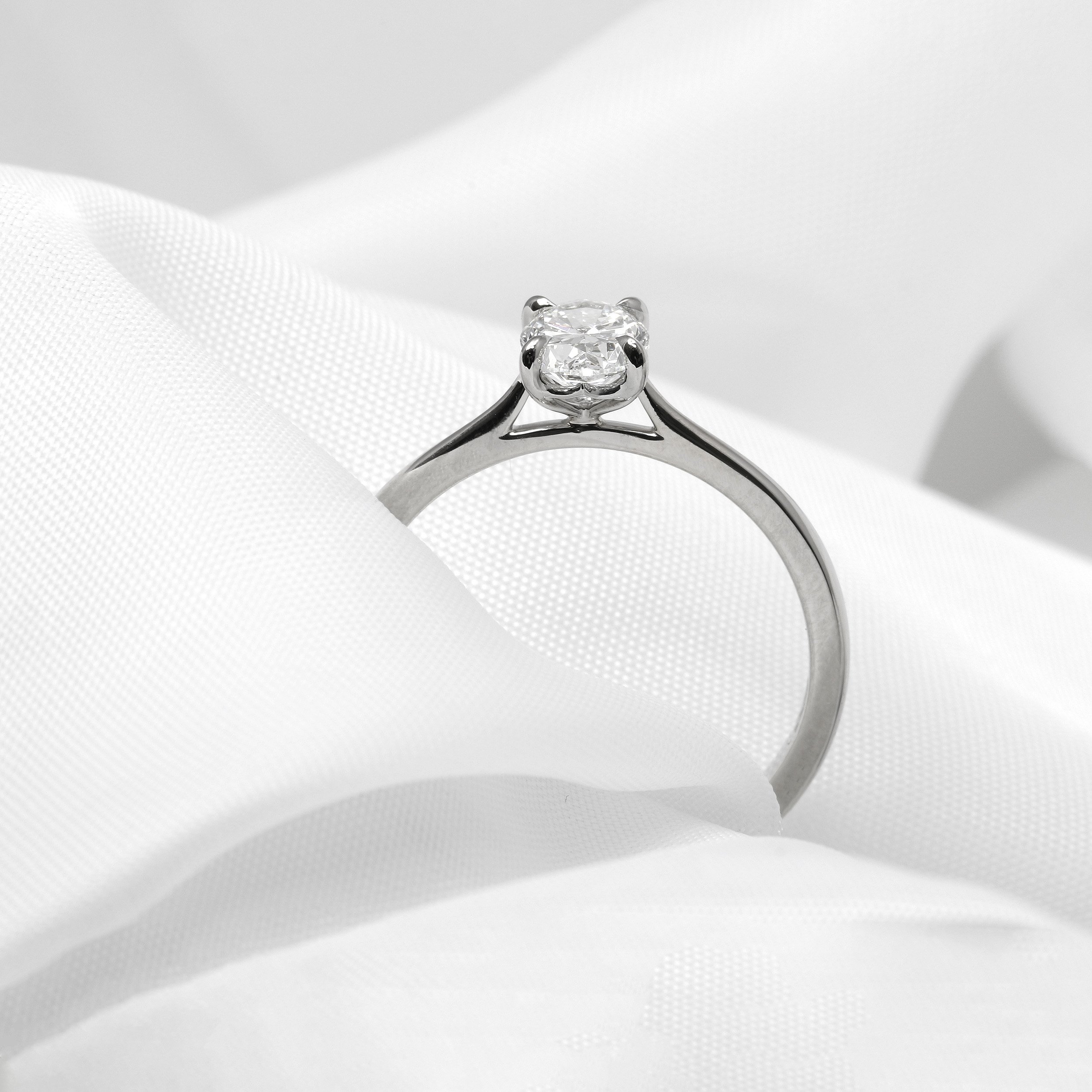 0.70ct Oval Diamond Solitaire Ring in Platinum