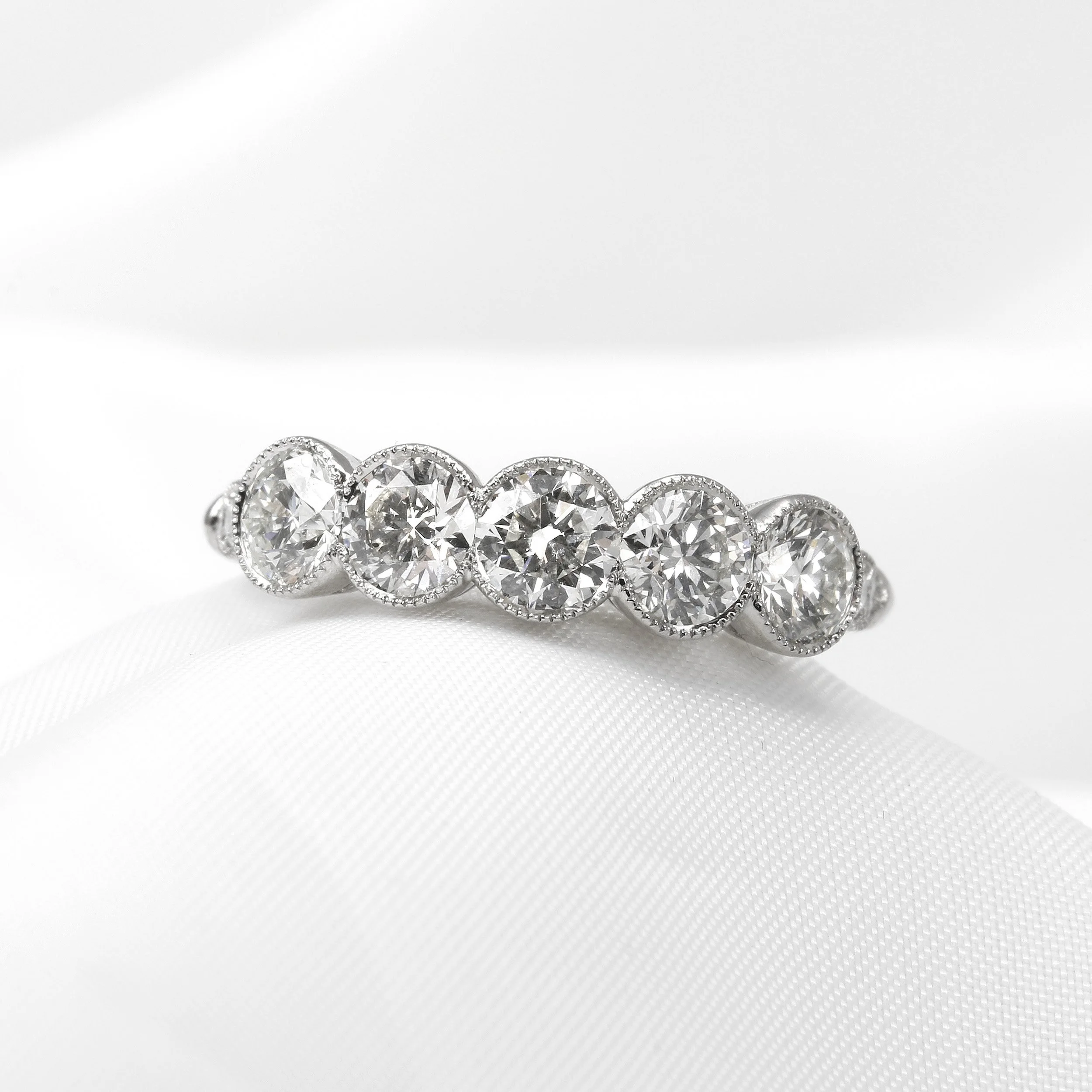 Diamond Five Stone Ring in Platinum