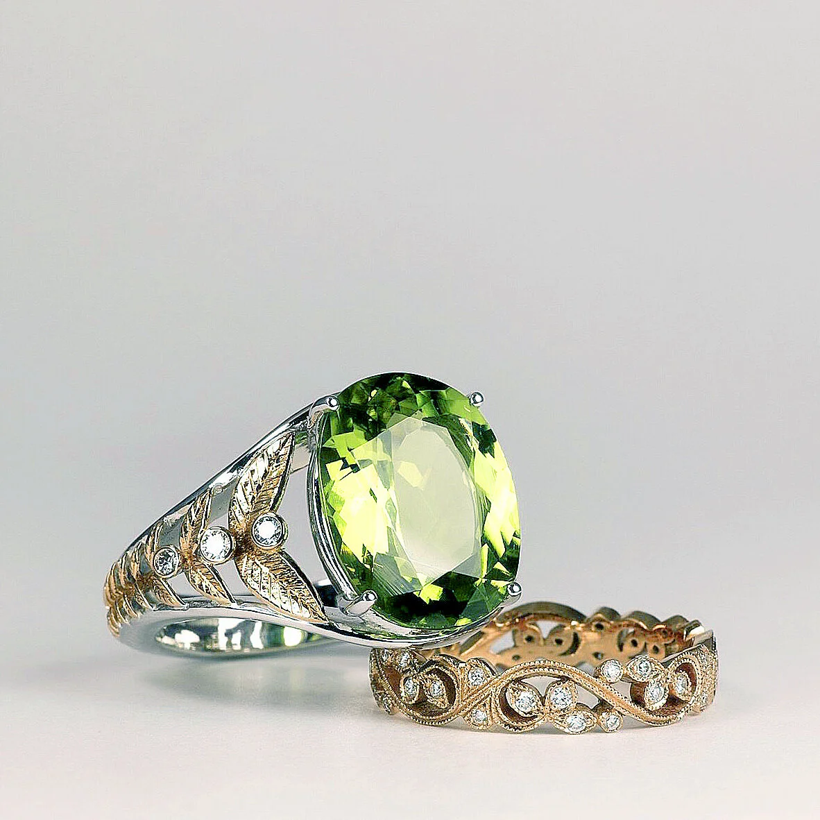 Emerald Peridot & Tourmaline, Bespoke Jewellery, Timothy Roe Fine Jewellery, Chichester, West Sussex