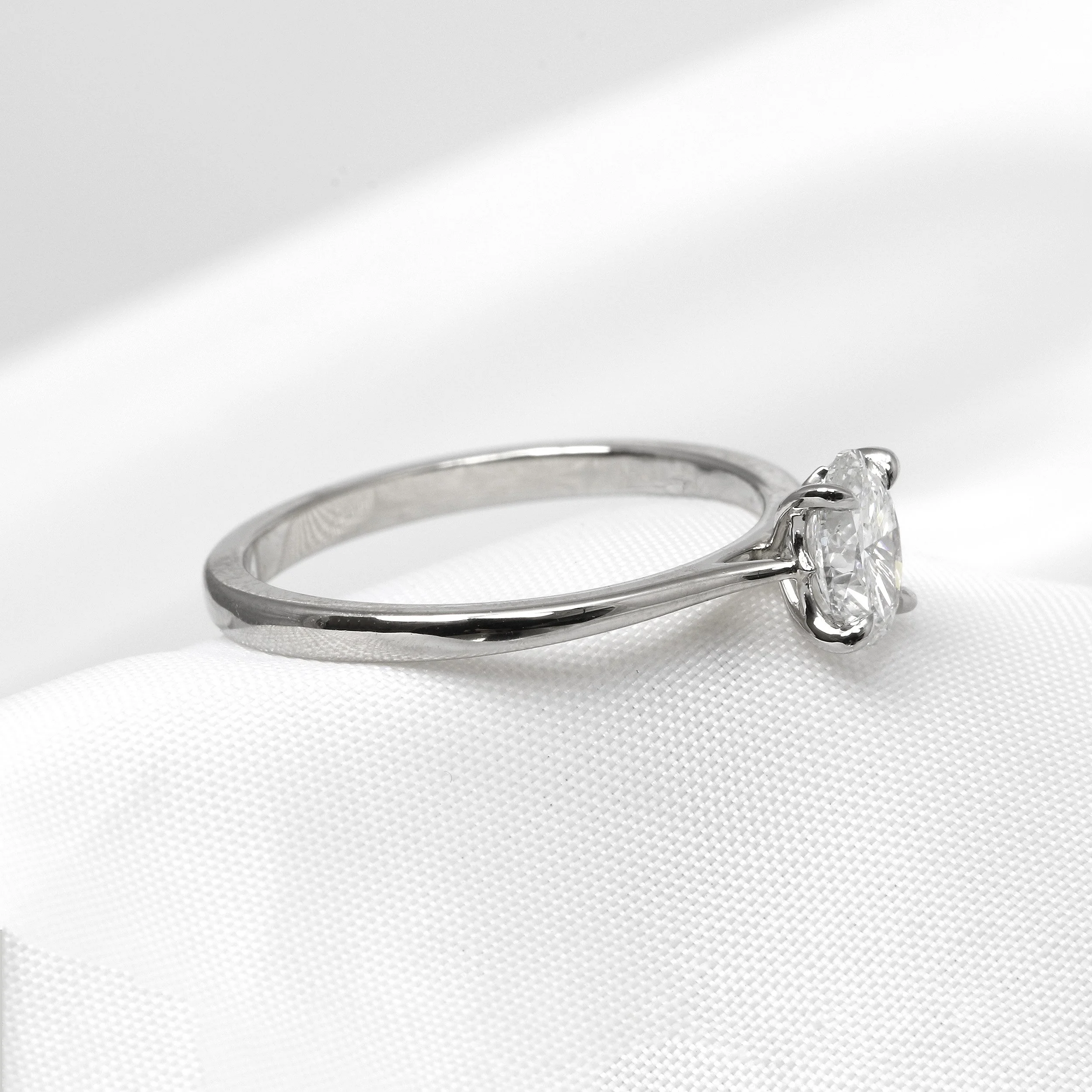 0.70ct Oval Diamond Solitaire Ring in Platinum