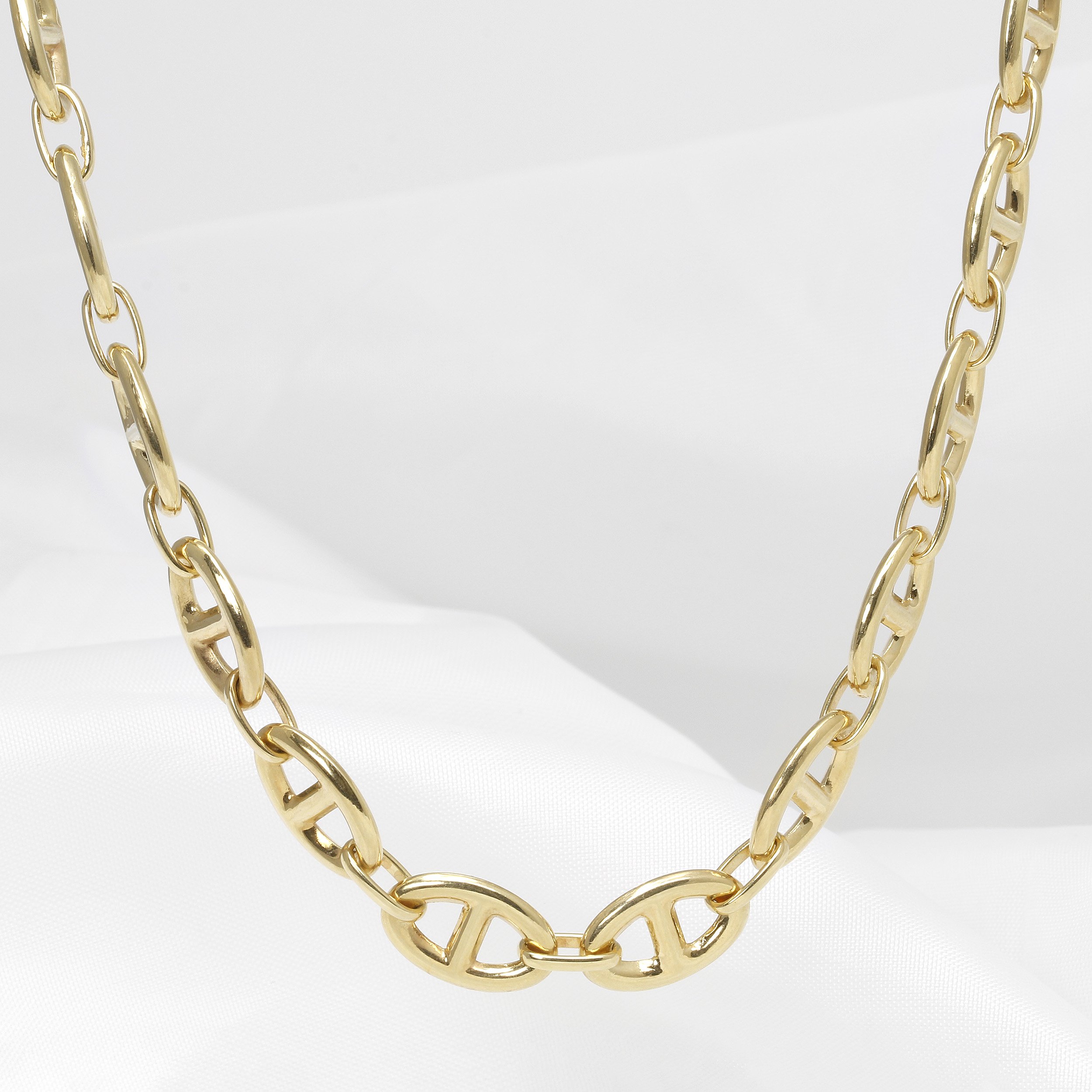  Marine Link Necklet in 9ct Yellow Gold £1,350.00 