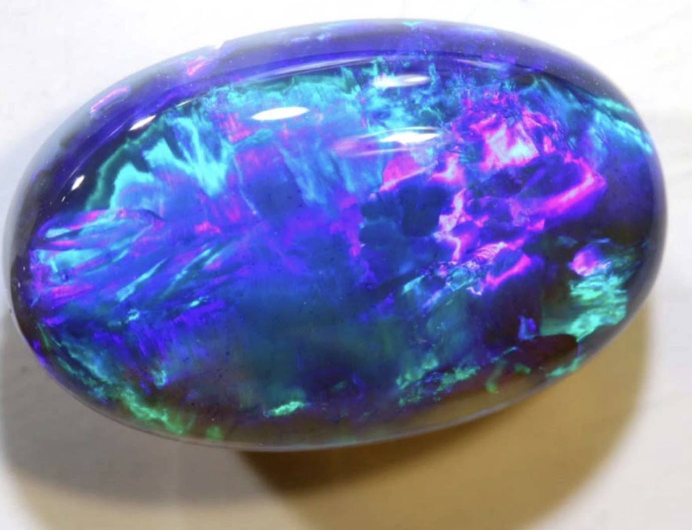 Example of Black Opal from Lightning Ridge, Australia