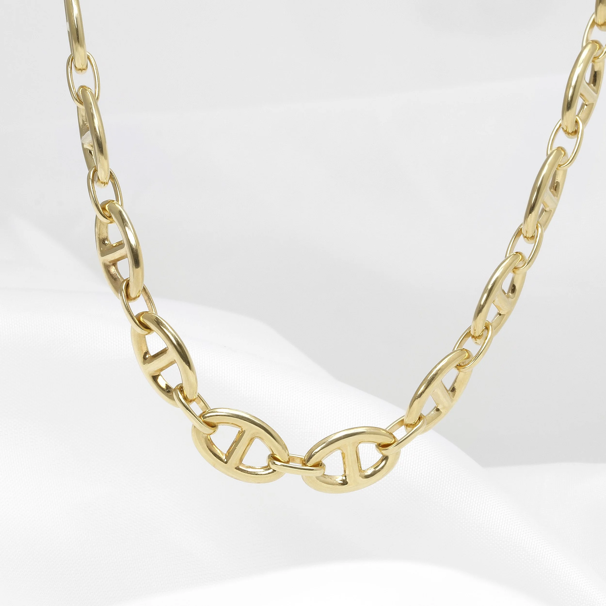  Marine Link Necklet in 9ct Yellow Gold £1,350.00   
