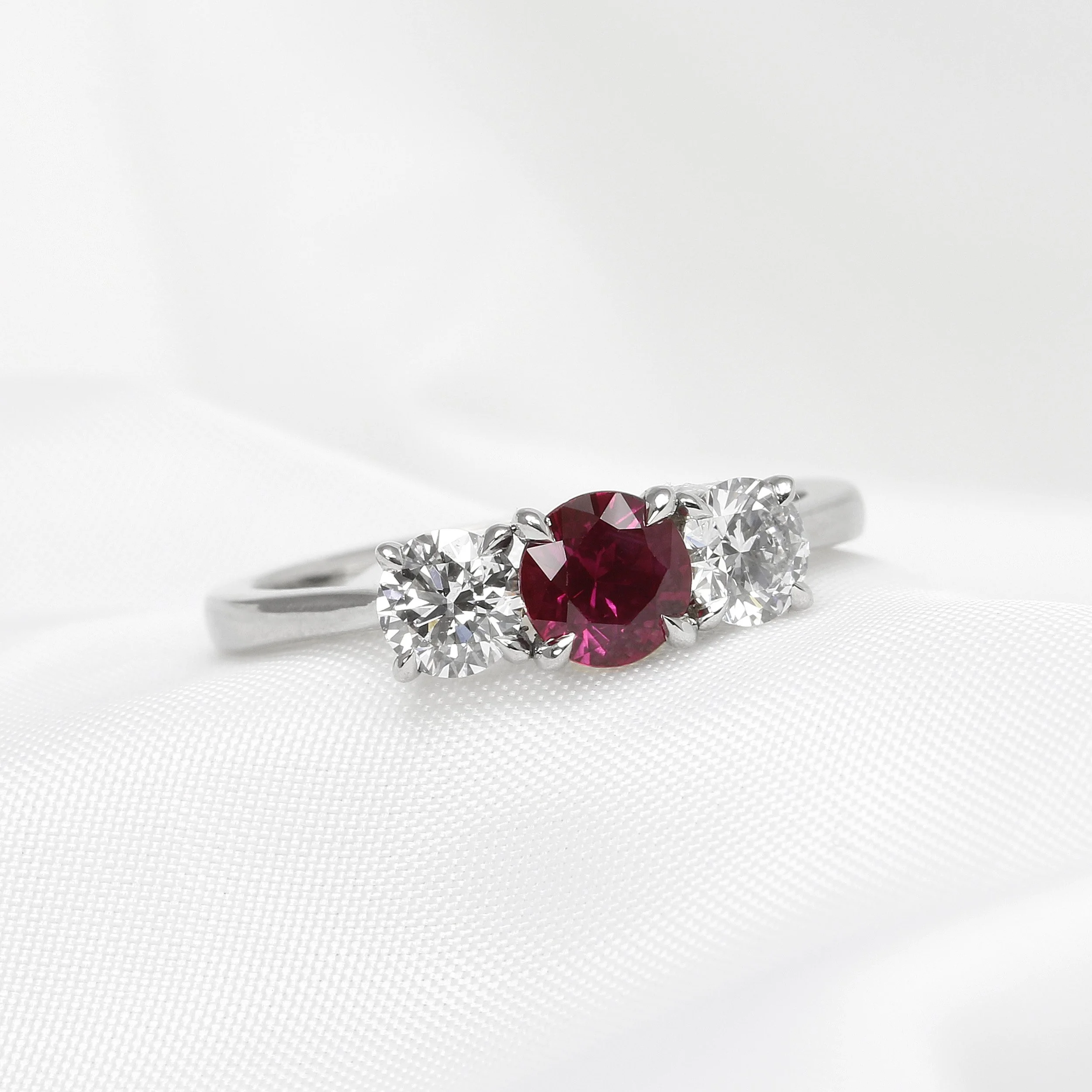  Timothy Roe Ruby and Diamond Ring in Platinum £3,495.00 