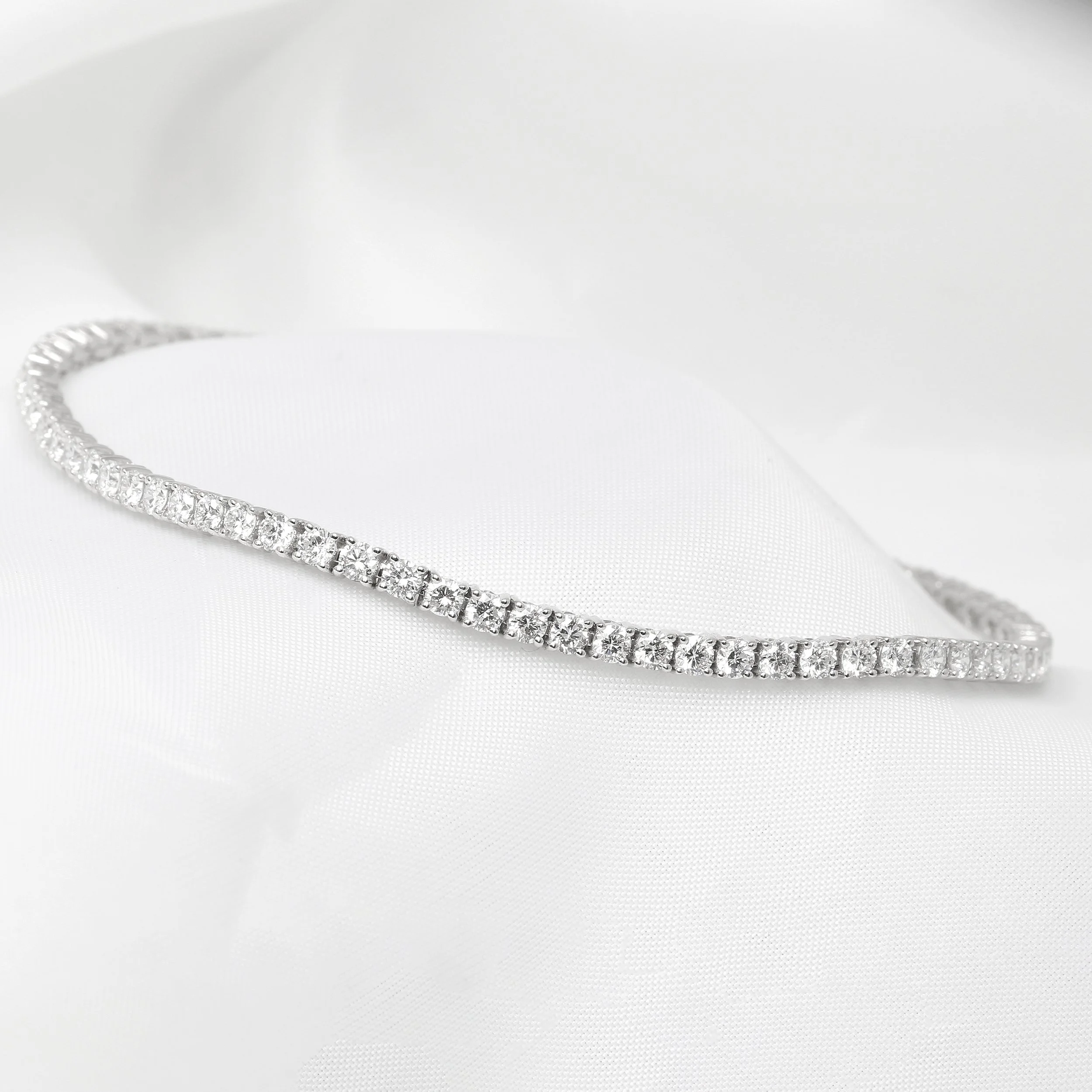  Lab Created Diamond Line Bracelet in White Gold £1,925.00 