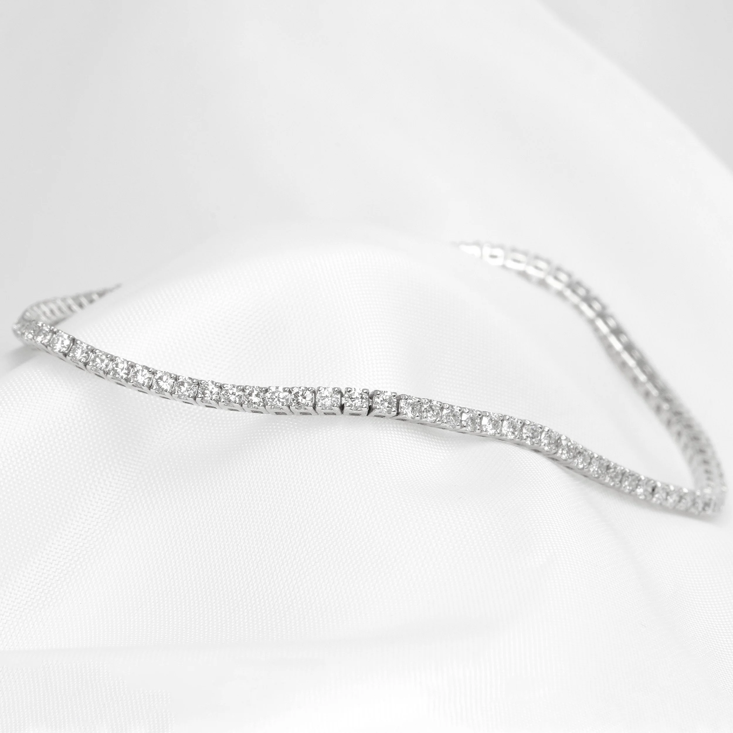  Diamond Line Bracelet in White Gold £4,200.00 