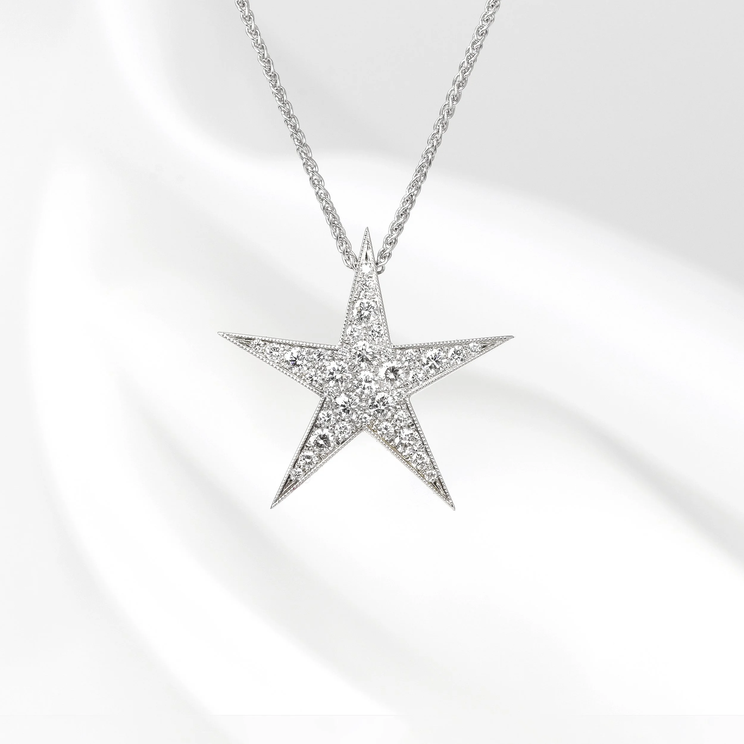  Timothy Roe Large Diamond Star Pendant in White Gold £1,420.00 