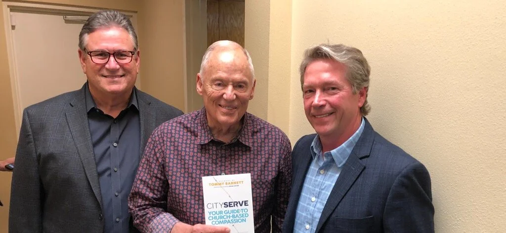 Dave with CityServe co-author, Wendell Vinson, and Pastor Tommy Barnett