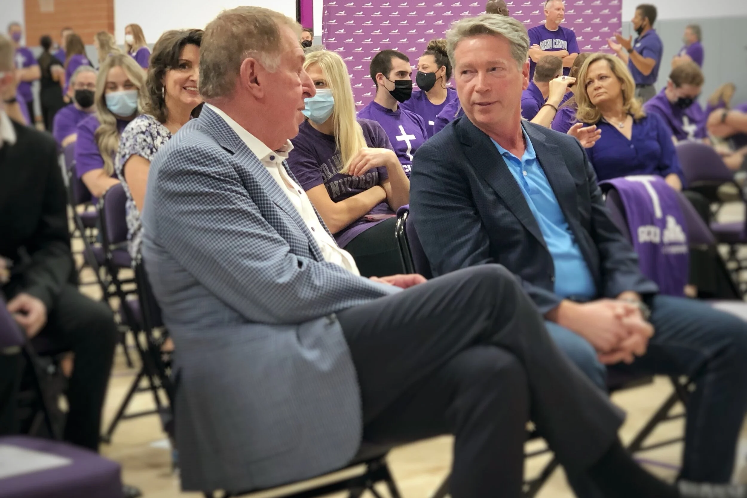 Dave with Jerry Colangelo at GCU Press Conference