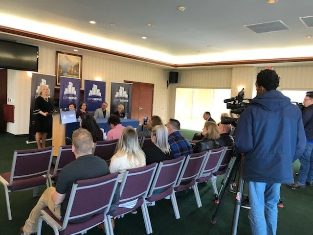 CityServe press conference with Lynn Johnson