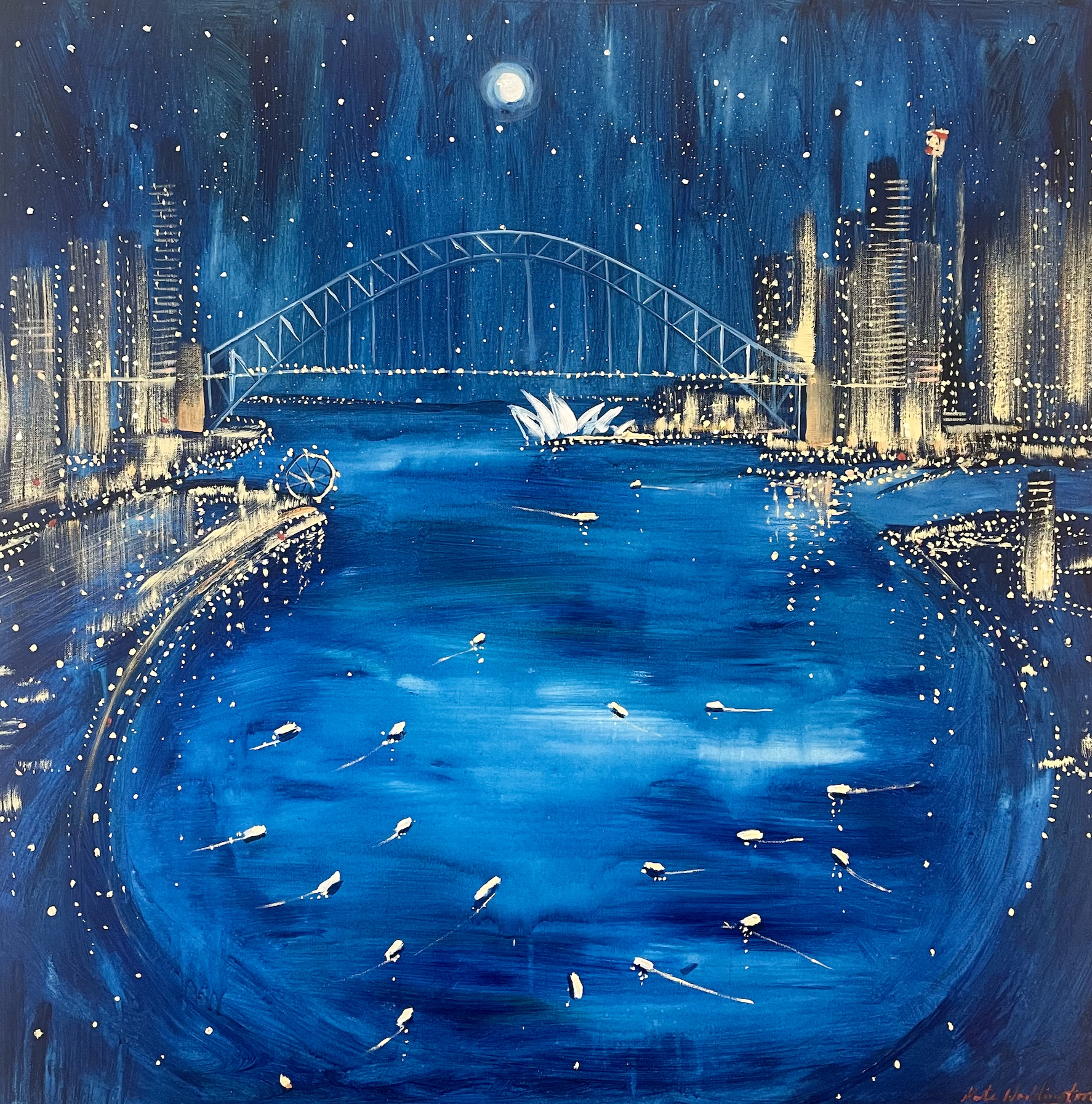 “Magical Beginnings” - 91 x 91cm acrylic on canvas. Enquiries
katewaddingtonart@gmail.com