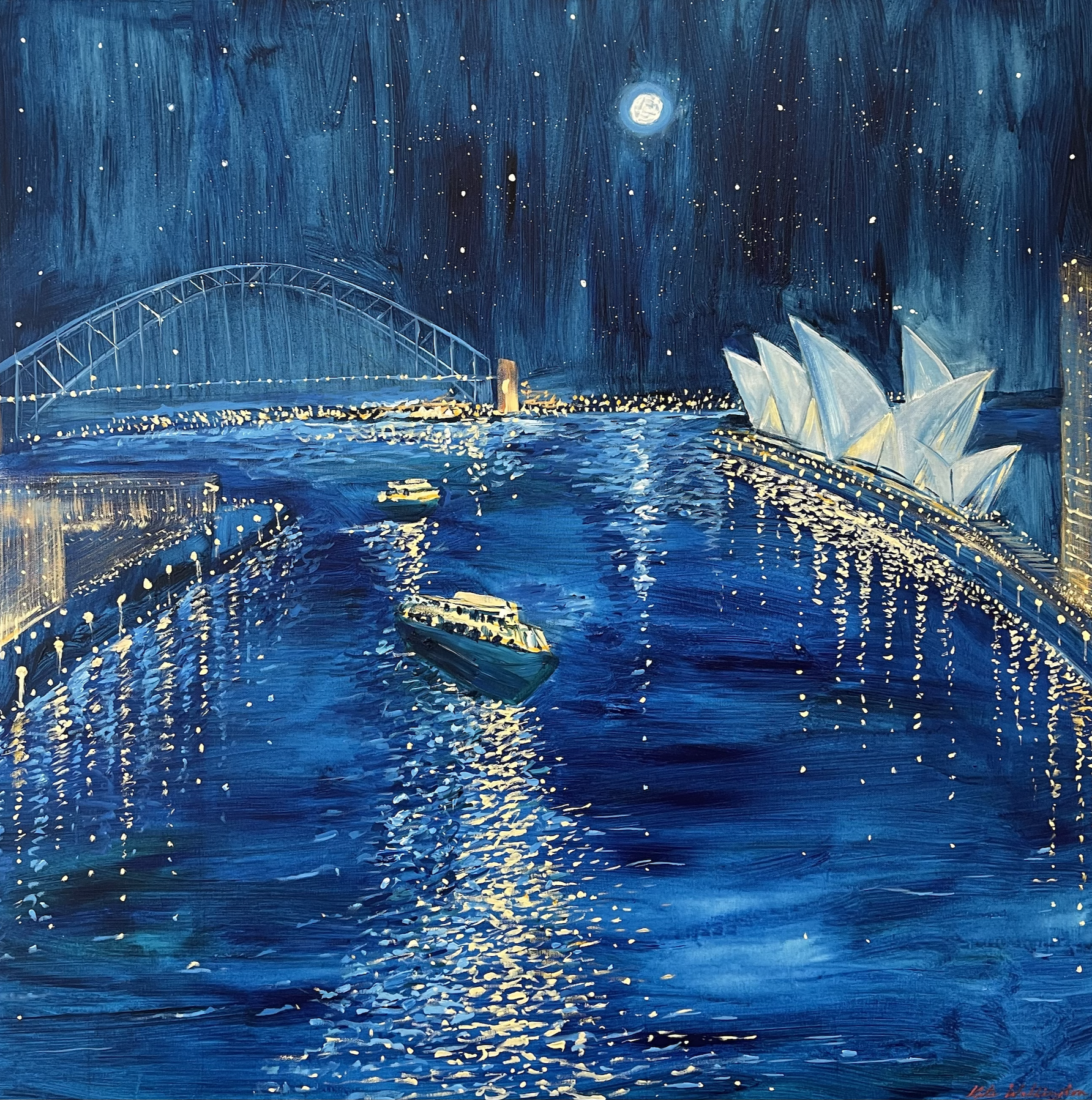 “Glittering Sydney” - 91 x 91cm acrylic on canvas. Enquiries
katewaddingtonart@gmail.com
