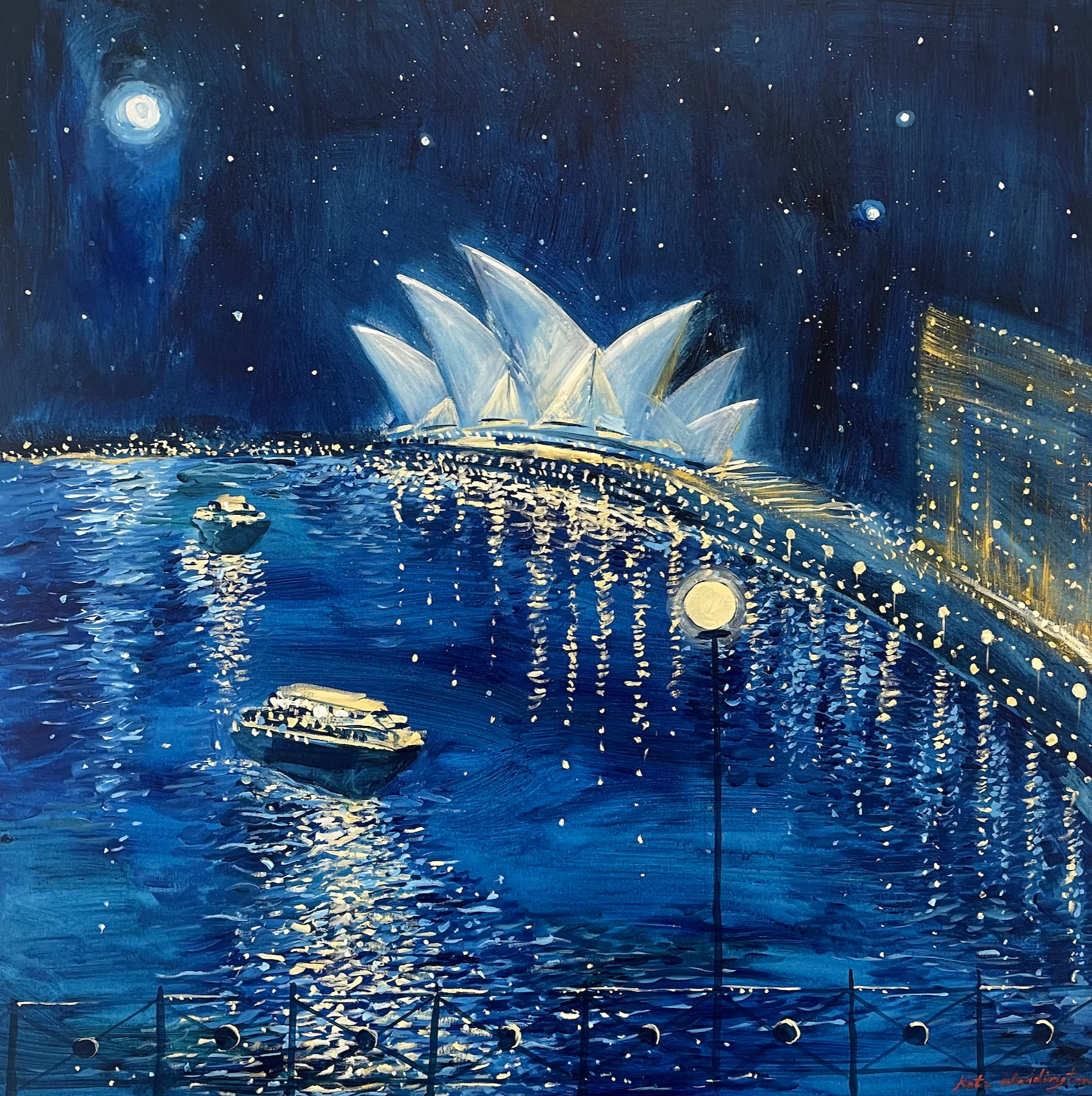 SOLD - “Written In The Stars” - 91 x 91cm acrylic on canvas. Enquiries
katewaddingtonart@gmail.com