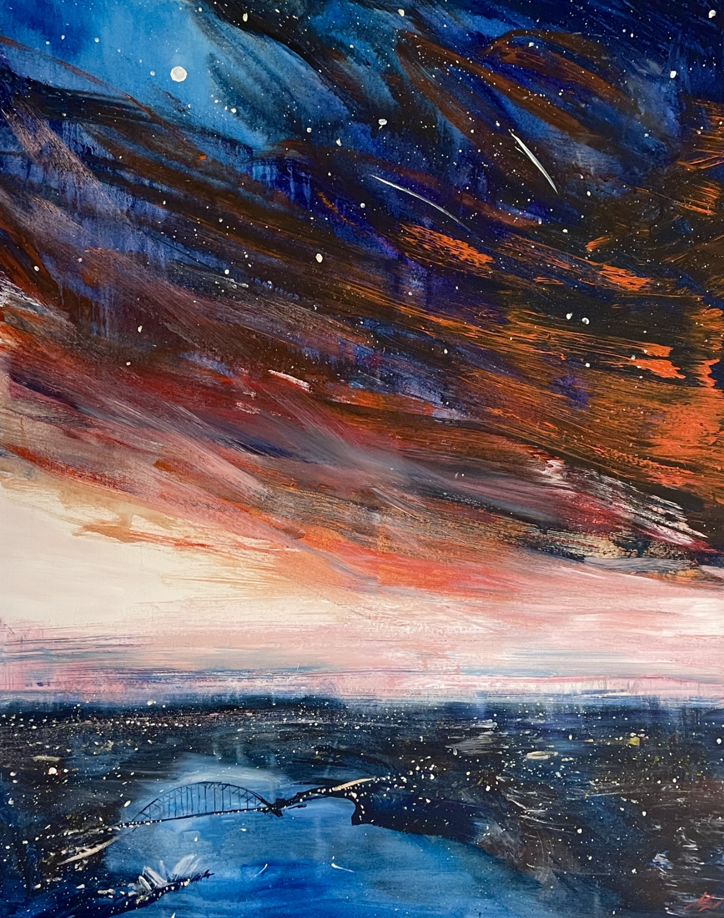 SOLD - "Dream on little dreamer, follow all of your signs" - $5,000.00 + GST & Shipping
100 x 80cm acrylic on canvas