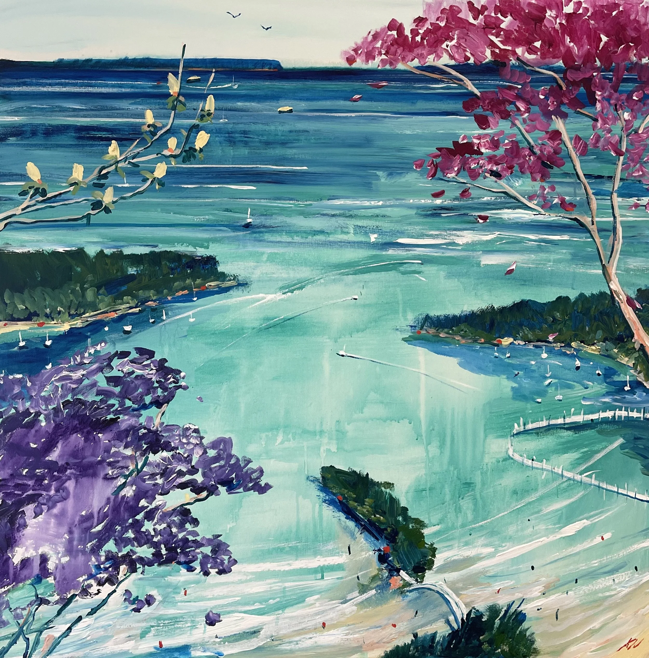 “Balmoral Vista” - 91 x 91cm acrylic on canvas. $3,990 (including GST, Shipping and Framing)
Enquiries
katewaddingtonart@gmail.com