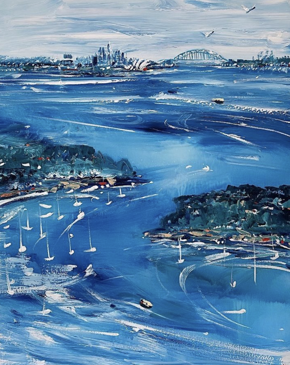 SOLD - ‘Bays of Sydney’ - $7,250.00 + GST & Shipping
121 x 91cm acrylic on canvas
email to commission
katewaddingtonart@gmail.com