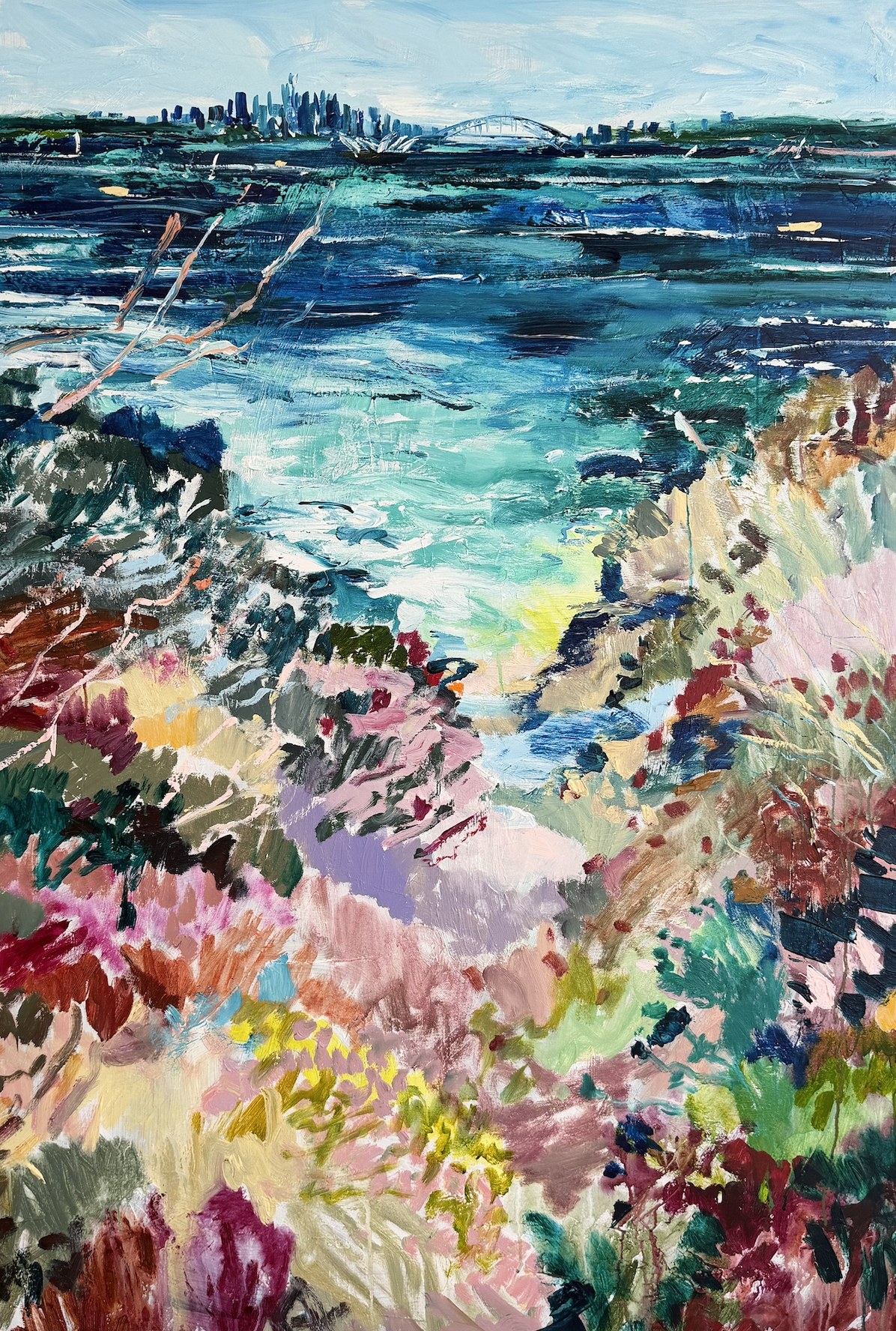 "Sydney Essence” - 100 x 150cm acrylic on canvas. $9,990 (Including Framing & Shipping) 
Enquiries
katewaddingtonart@gmail.com