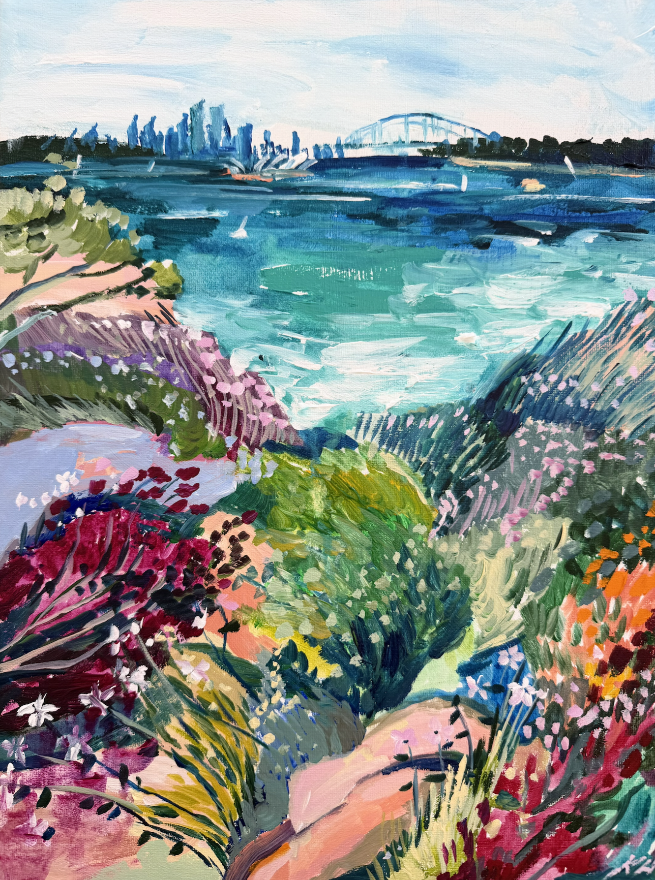 FOR SALE - “Singing Wildflowers” - 
40 x 30cm acrylic on canvas. $1,590 (Plus Shipping and Framing)
Enquiries
katewaddingtonart@gmail.com