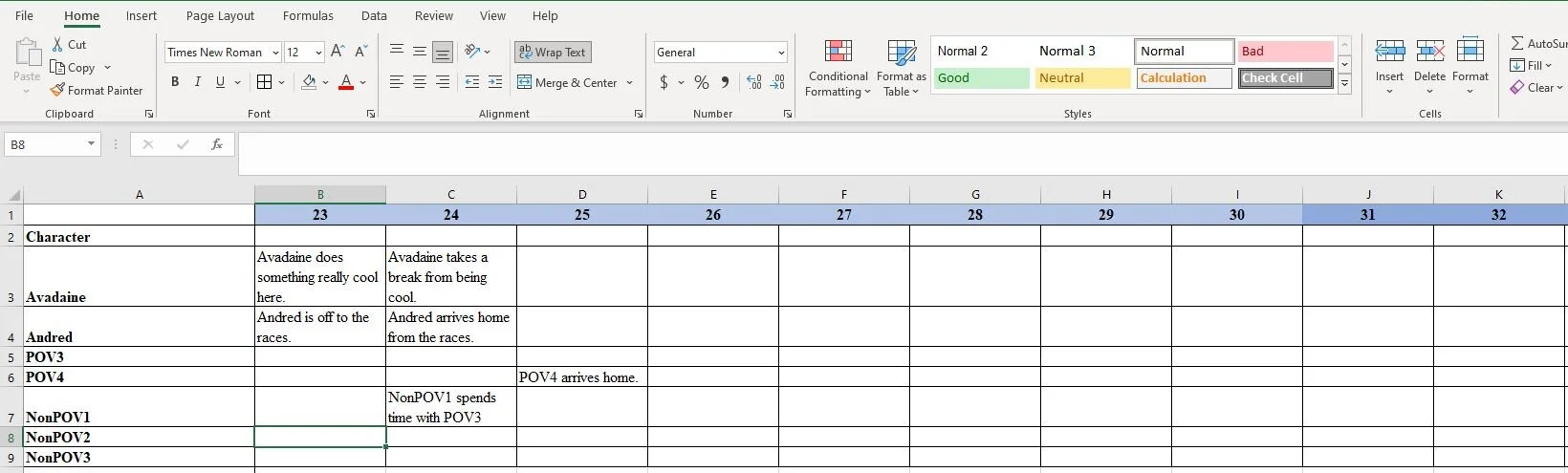 How I Write: Outlining In Excel