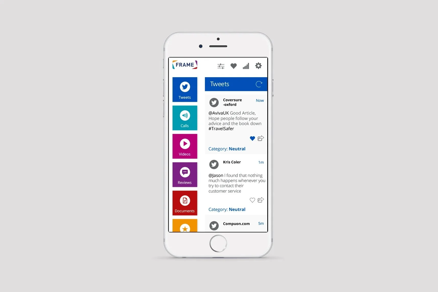 Frame by Aviva - Customer insight app