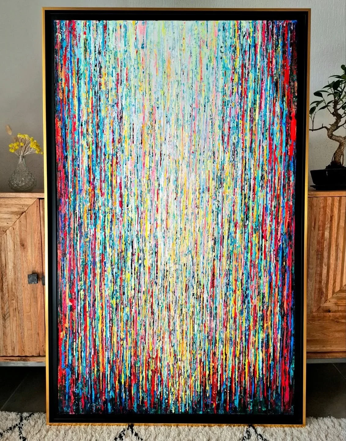 ✨️Voici "Calliop&eacute;" 80x130 cm✨️

Calliop&eacute;, muse de la Po&eacute;sie s'invite dans cette &oelig;uvre comme une force &agrave; part enti&egrave;re capable de faire parler la couleur.

Un contraste chaud froid r&eacute;confortant 