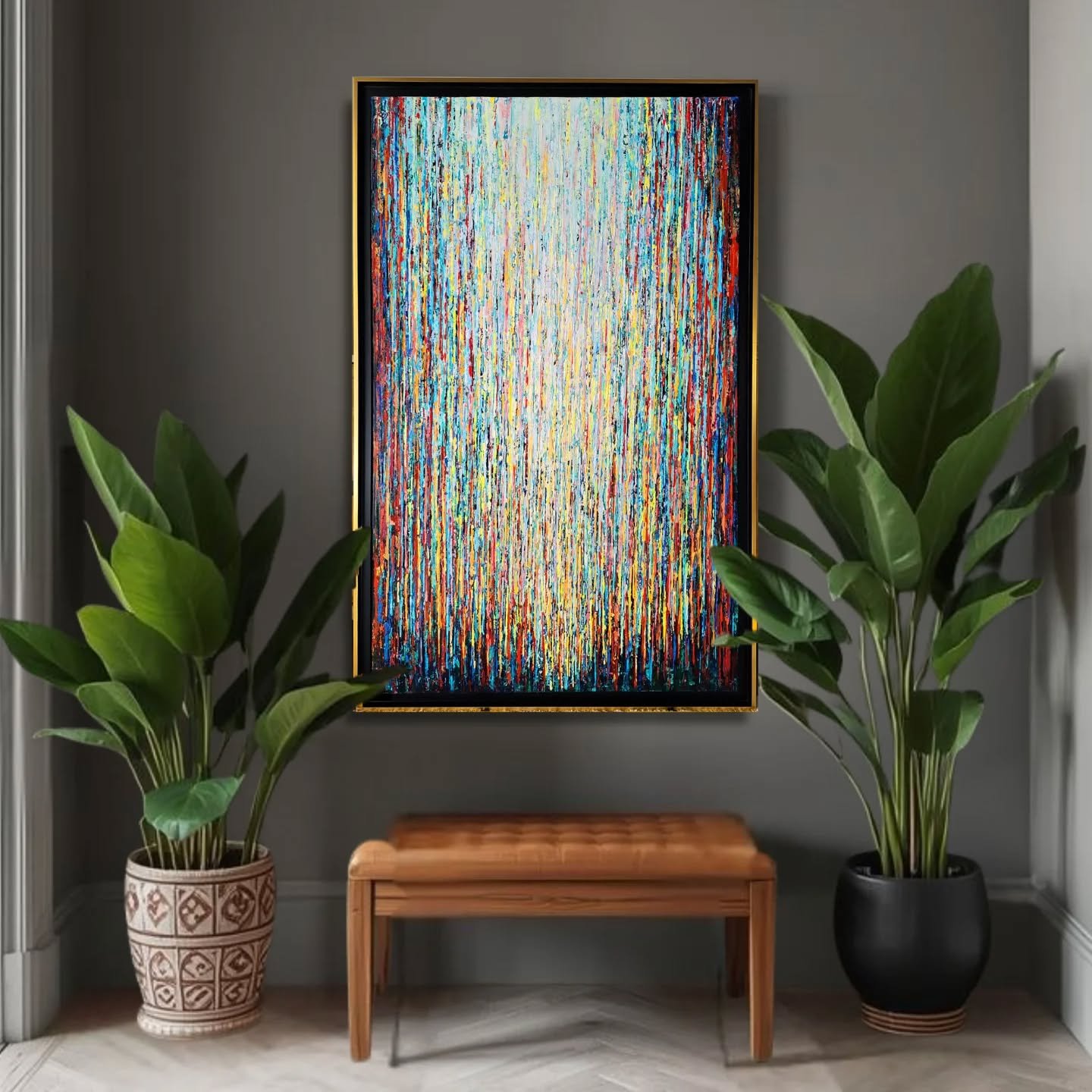 ✨ Calliop&eacute;, comme un rayon apr&egrave;s l&rsquo;averse,
Une pluie de joie &agrave; accrocher au mur.

80x130cm, encadr&eacute;e of course..

🌿 Compatible avec ficus 💫

📩 Me contacter en message priv&eacute;

#luxeathome #clemb #acheterdelar