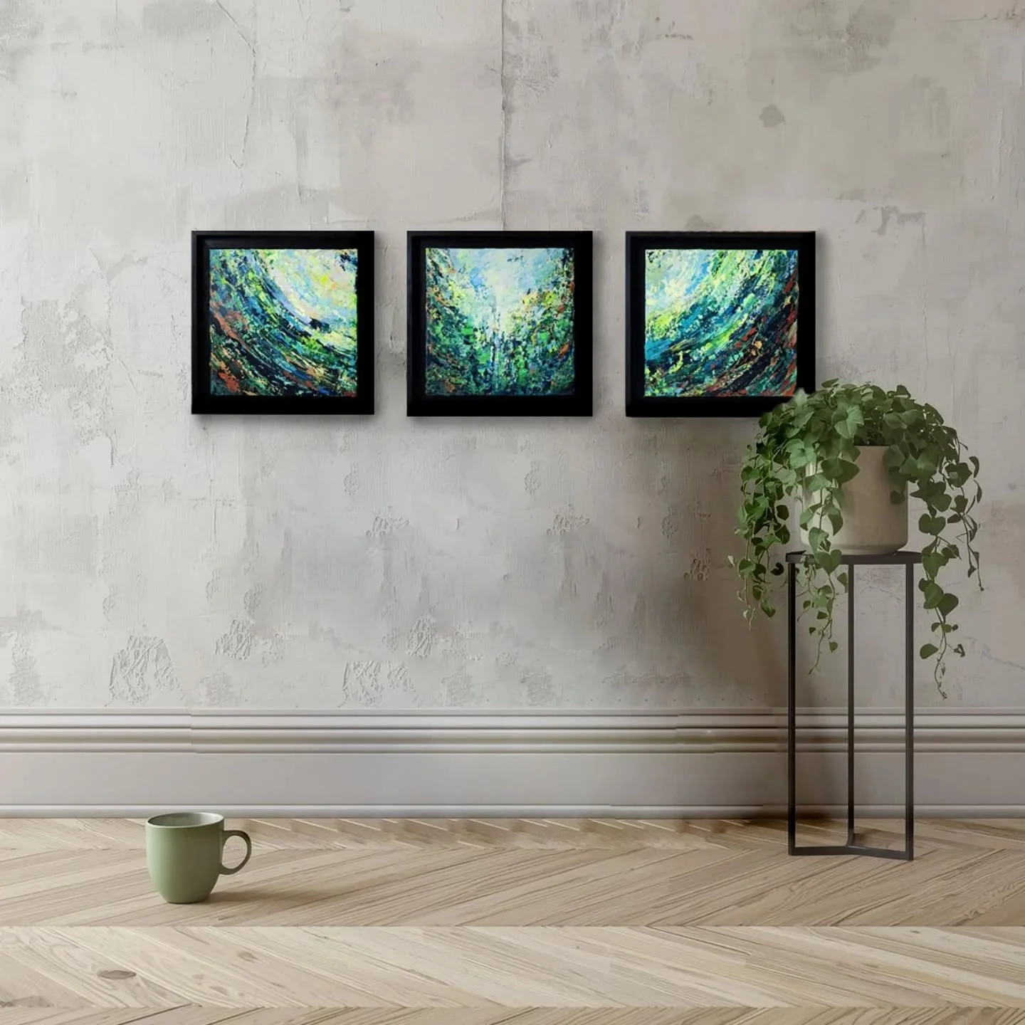 ✨️Voici " Mercure - Triptyque" Un petit Triptyque en 30x30cm.✨️

Comme autant de fen&ecirc;tres sur l'univers de la s&eacute;rie Mercure.
 
"Mercure- Triptyque"
30x30cm

#abstractart #decorationinterieur #mur v&eacute;g&eacute;tal