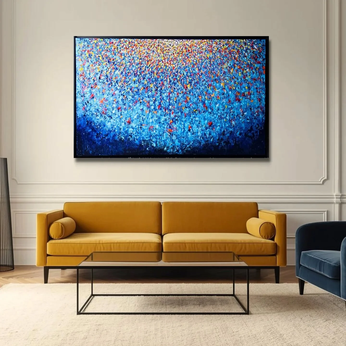 ✨️"Supernova - l'arriv&eacute;e"✨️
162x100 cm
Technique Mixte 

Une Toile porteuse de lumi&egrave;res et de Joie, attends sa prochaine Maison 🏠 

#peintureavendre #luxeathome #peintureabstraite #cosmos #supernova