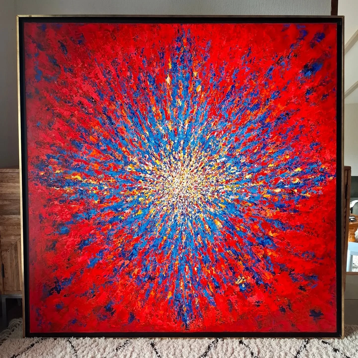 💫Orion - le myst&egrave;re 💫 140x140 cm 
S&eacute;rie Orion 

Un signal intense venu des etoiles qui traverse le c&oelig;ur et r&eacute;veille quelque chose de profond en nous.

Sans filtre, simplement pos&eacute; devant la porte-fen&ecirc;tre, lum