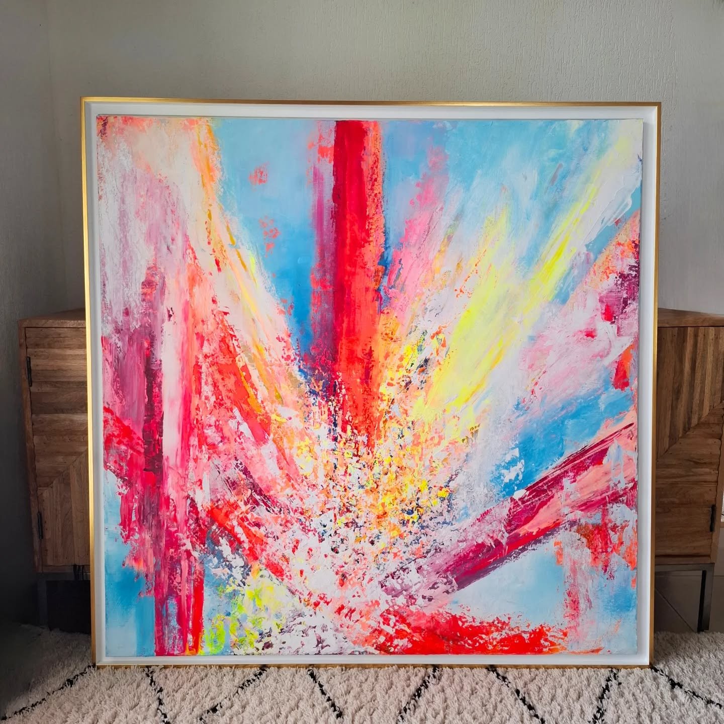 Je suis heureuse de vous d&eacute;voiler ma nouvelle toile &ldquo;Cosmic Love &ndash; Extase &rdquo; (120 x 120 cm).

Une &oelig;uvre &agrave; la fois douce et puissante, comme ce moment suspendu o&ugrave; tout bascule&hellip; o&ugrave; l&rsquo;on to