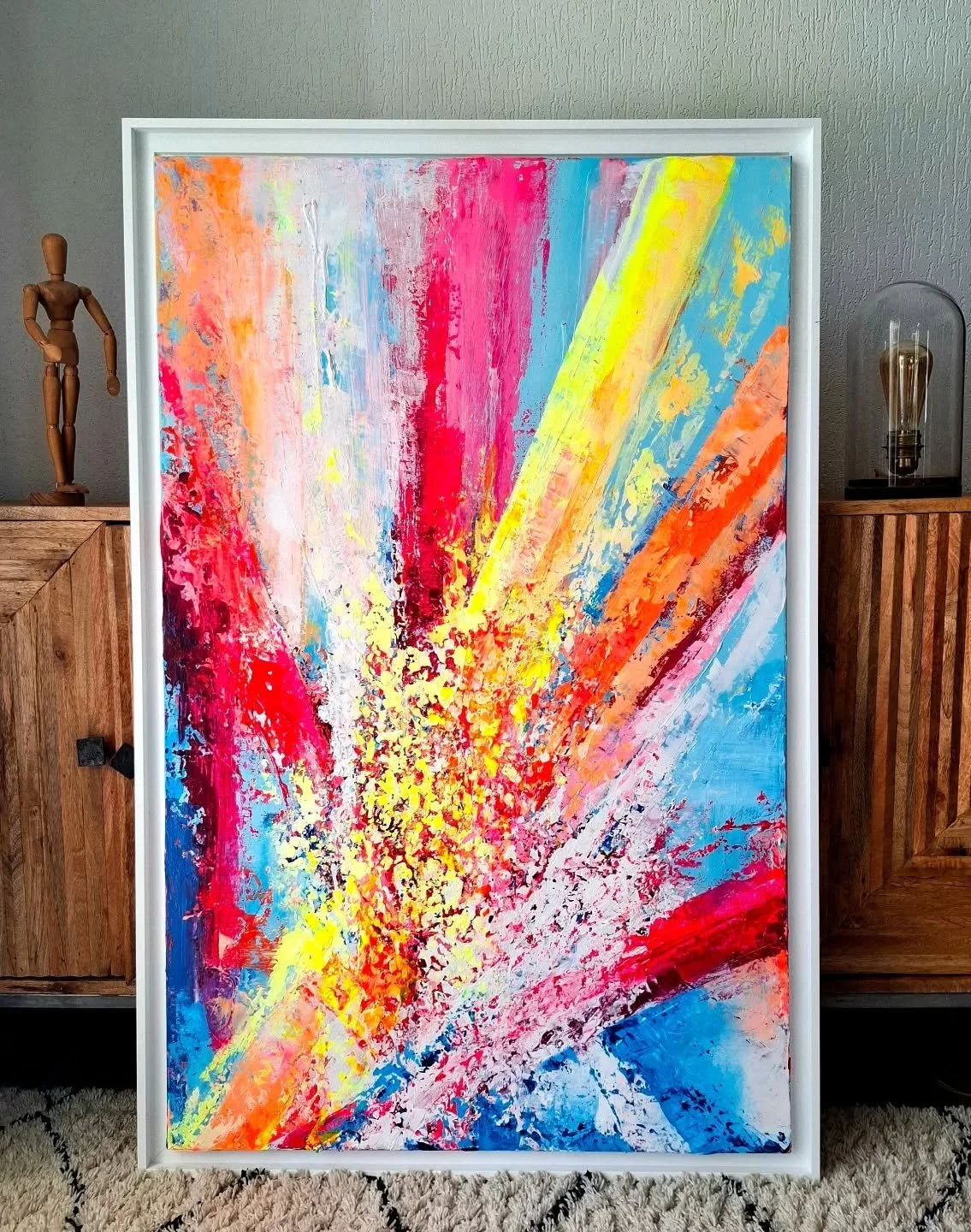 Dans la S&eacute;rie Cosmic Love,  voici "Cosmic Love - la d&eacute;cision" , 73x116 cm.

Une oeuvre fra&icirc;chement sortie de l'atelier qui raconte avec energie comment l'amour, cette force puissante, nous transforme et nous guide avec b