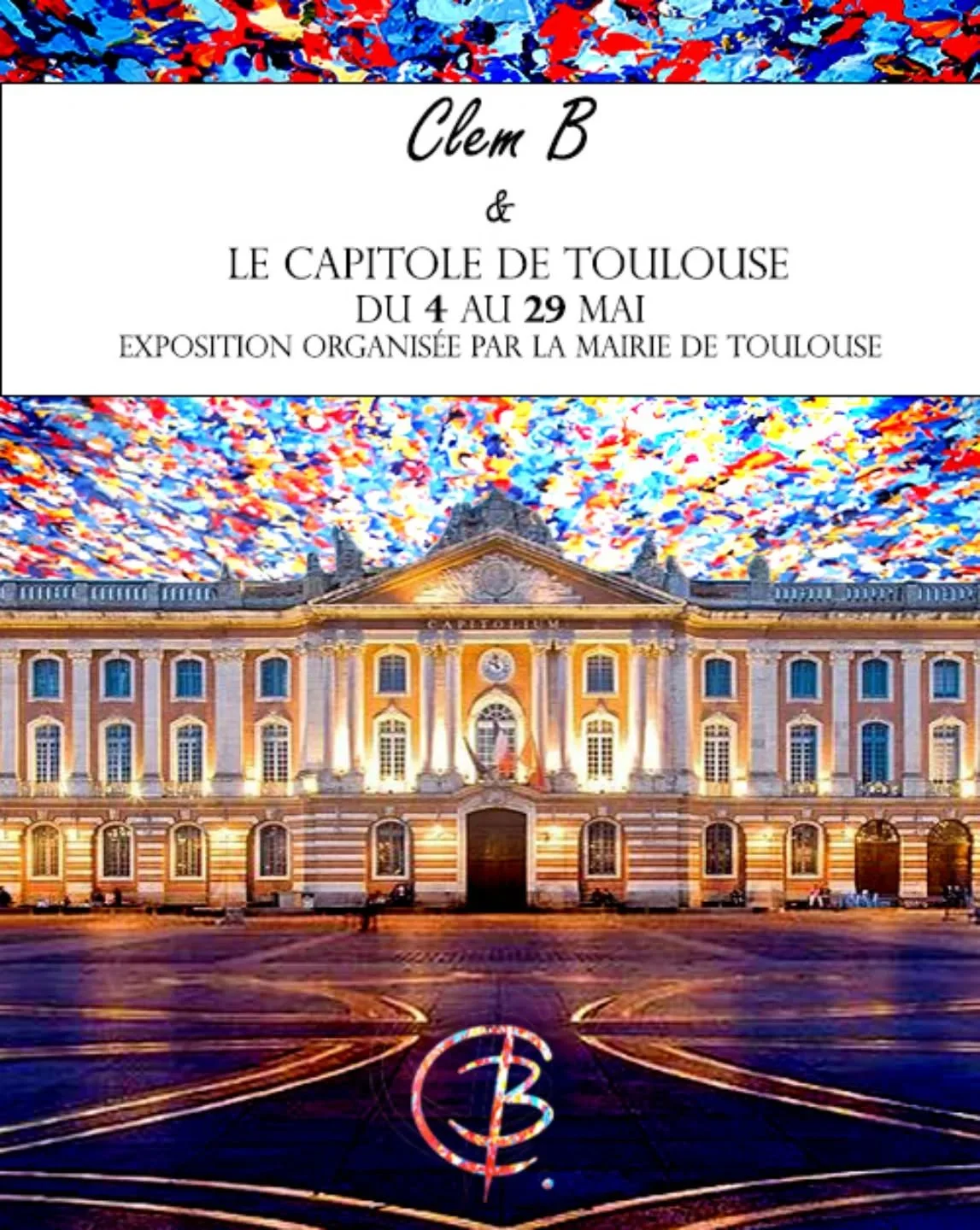 C&rsquo;est avec une grande joie que je vous annonce que la Mairie de Toulouse me fait l&rsquo;honneur d&rsquo;une exposition qui m&rsquo;est d&eacute;di&eacute;e, du 4 au 29 mai au Capitole de Toulouse.

Cette exposition est une &eacute;tape importa