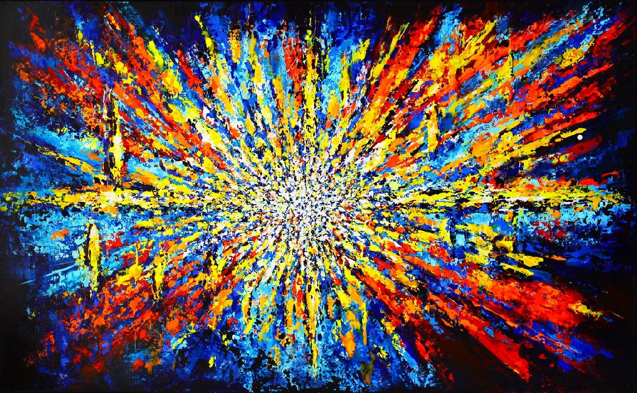 Big Bang- étincelle
80*130cm
technique mixte