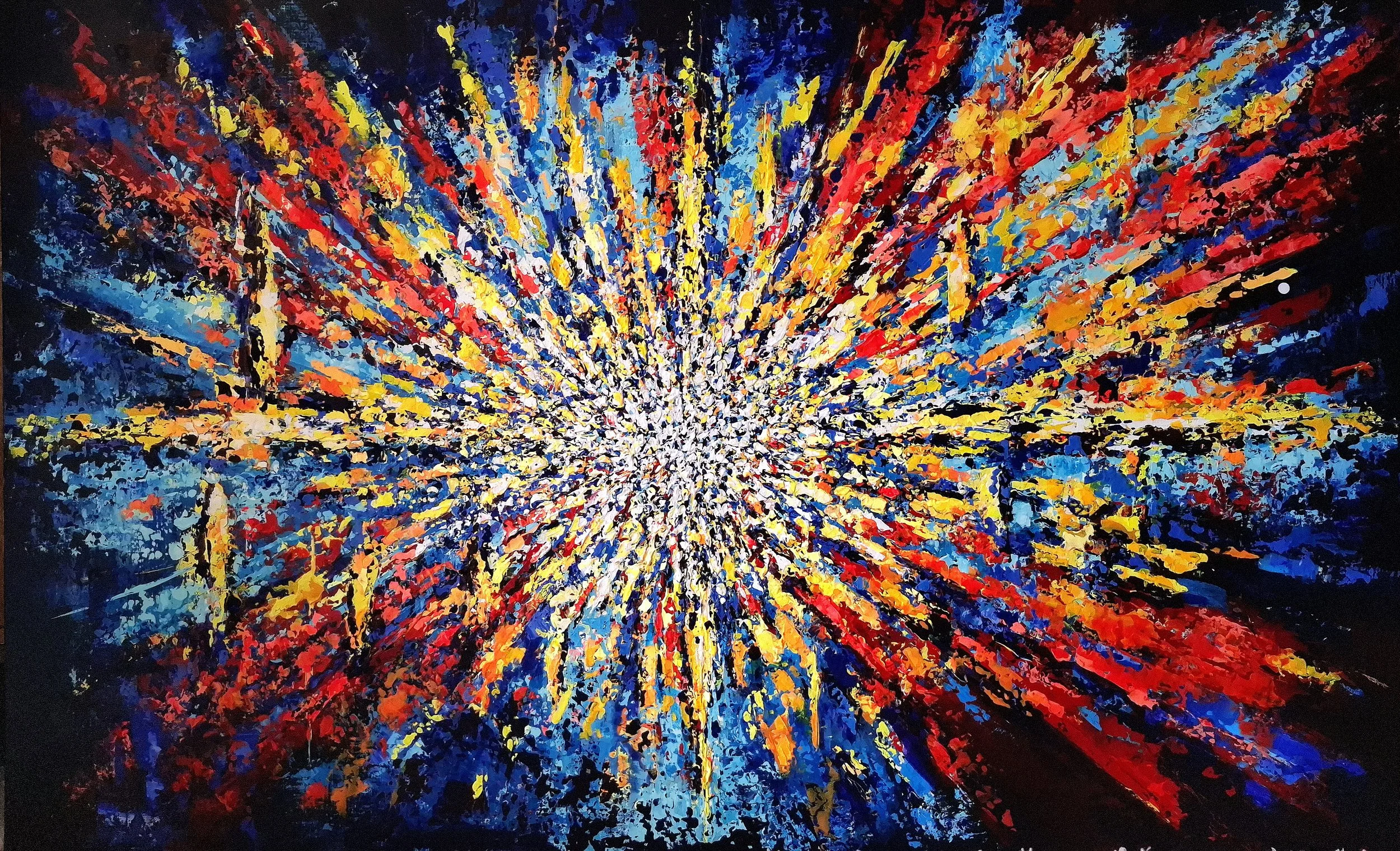 Big Bang- étincelle
90*150cm
technique mixte