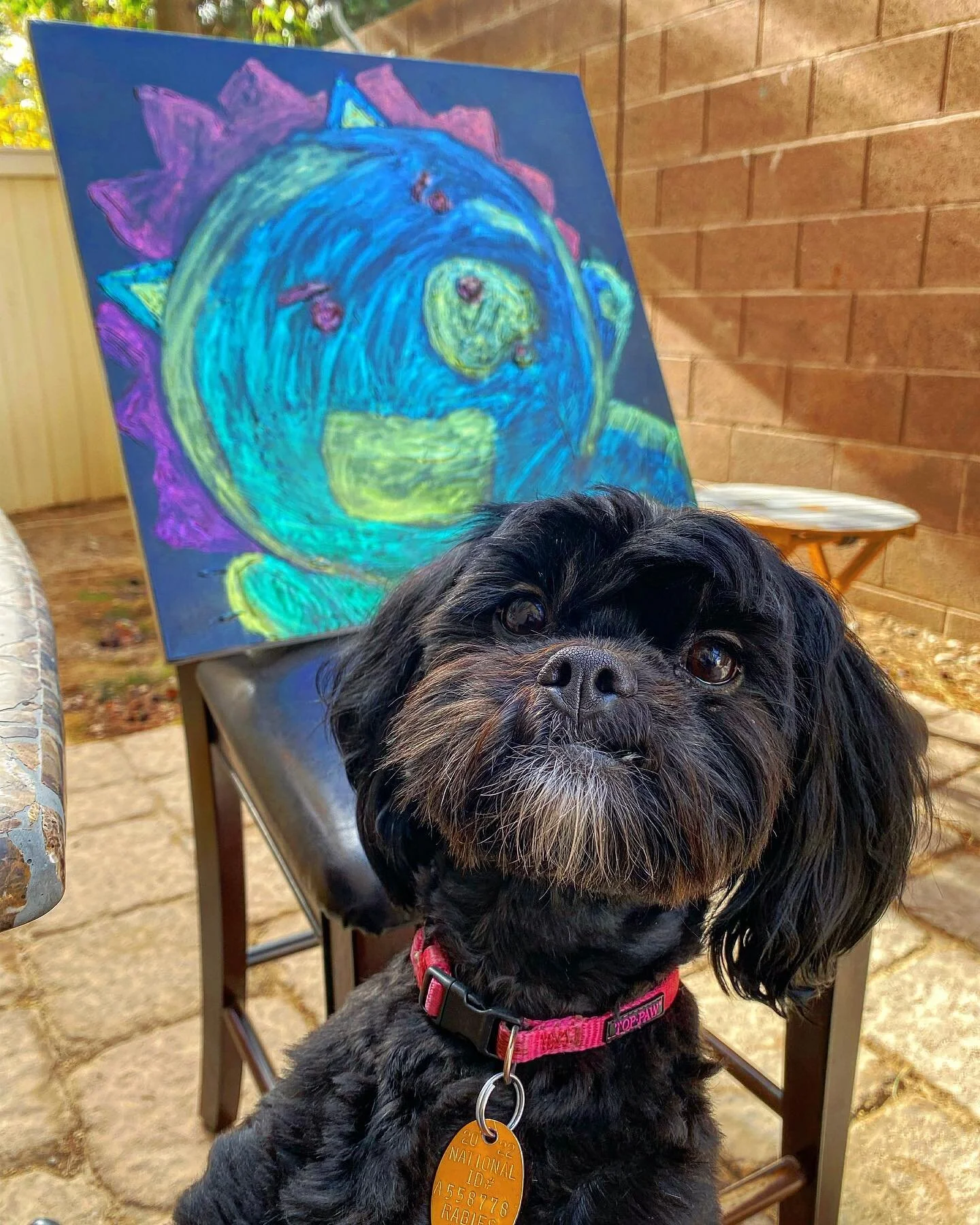 😍 Only fierce cuteness here 🧸 
Iridescent Kon from Bleach on Canvas by me 😁
✨✨✨✨✨✨

#art #canvaspainting #puppylove #queerart  #kon #bleachanime #bleachedit #konbleach #fanart #irredescent #doglover #furdaddy