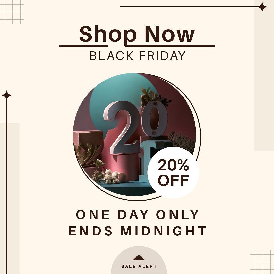 20% OFF ALL CANDLES AND DIFFUSERS 📣📣 

Ends midnight 

-  #blackfridaycandles #candlesale #candleshopping #christmasshop #christmasgiftsideas #scentyourhome #fridayvibe #vegancandles #blackfridaydeal